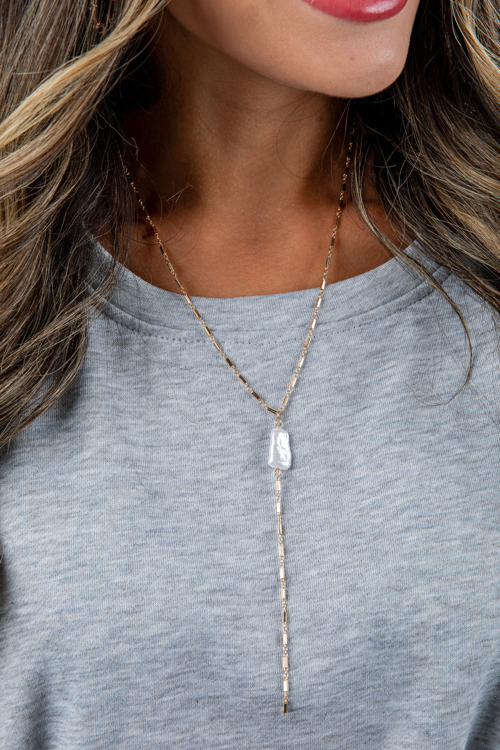 Hattie Pearl Charm Necklace