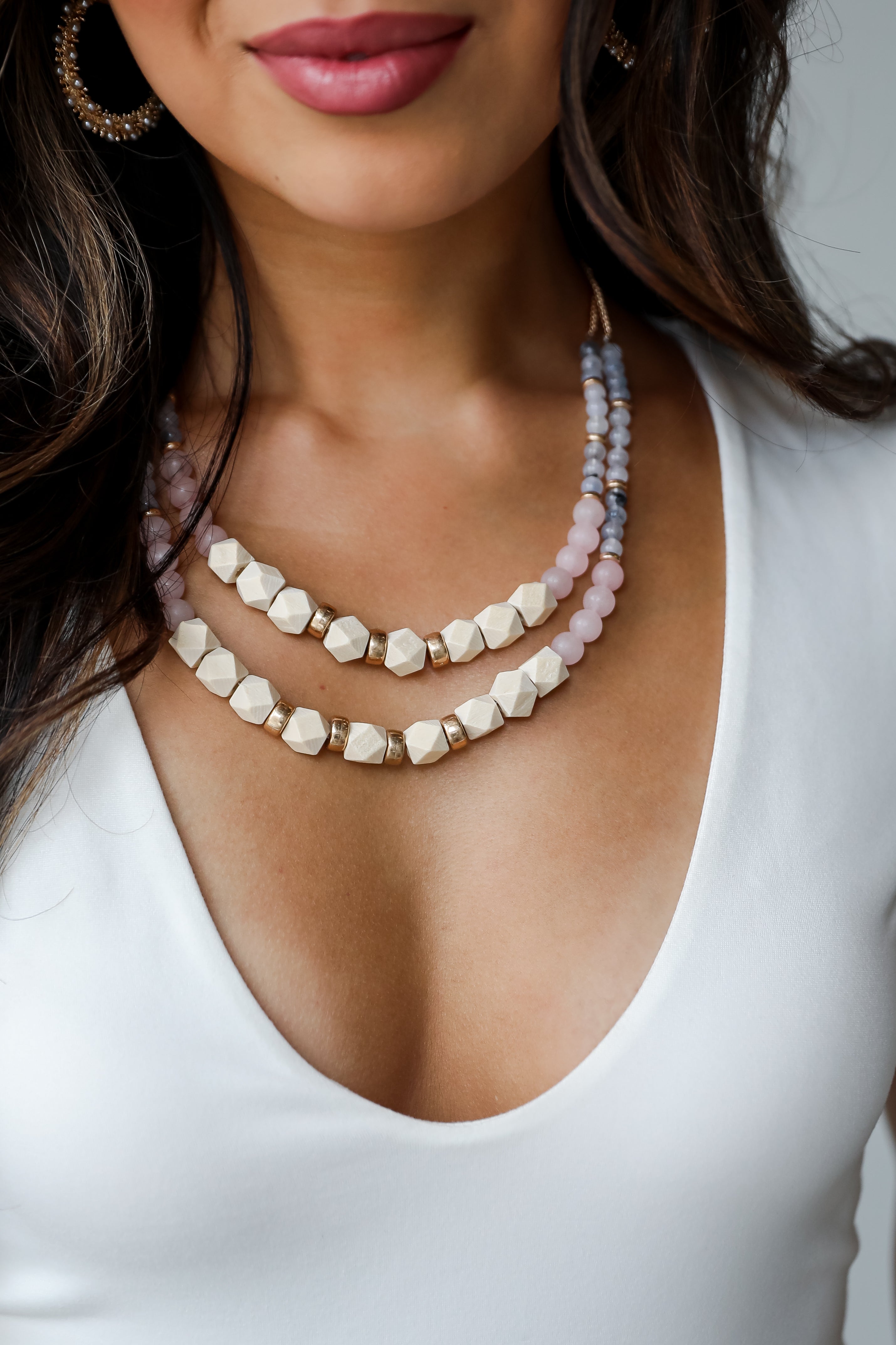 FINAL SALE - Caroline Gold Beaded Layered Necklace