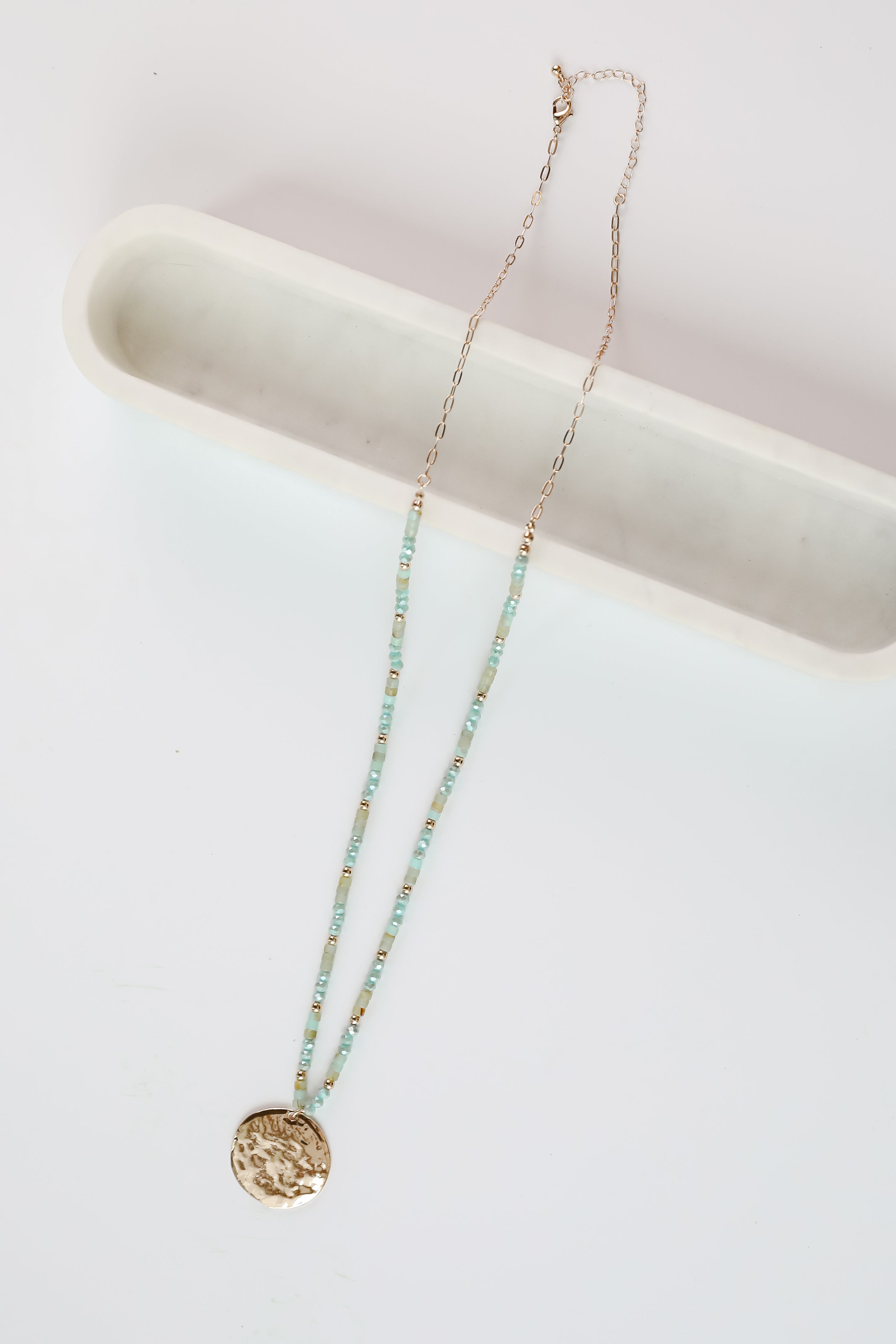 FINAL SALE - Gracie Mint Beaded Statement Necklace