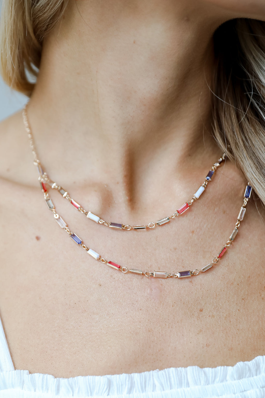 FINAL SALE - Kennedy Gemstone Layered Necklace