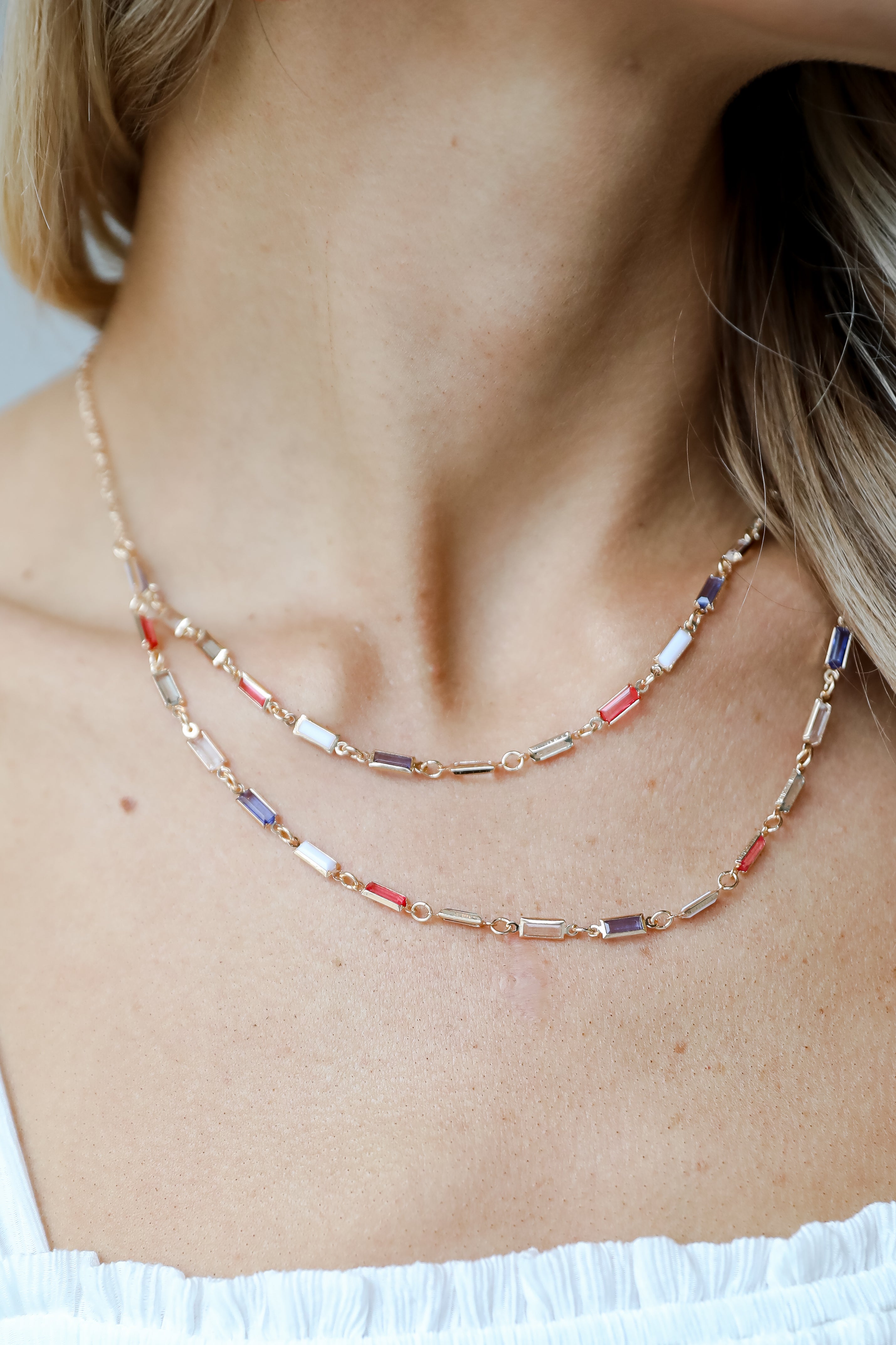 FINAL SALE - Kennedy Gemstone Layered Necklace