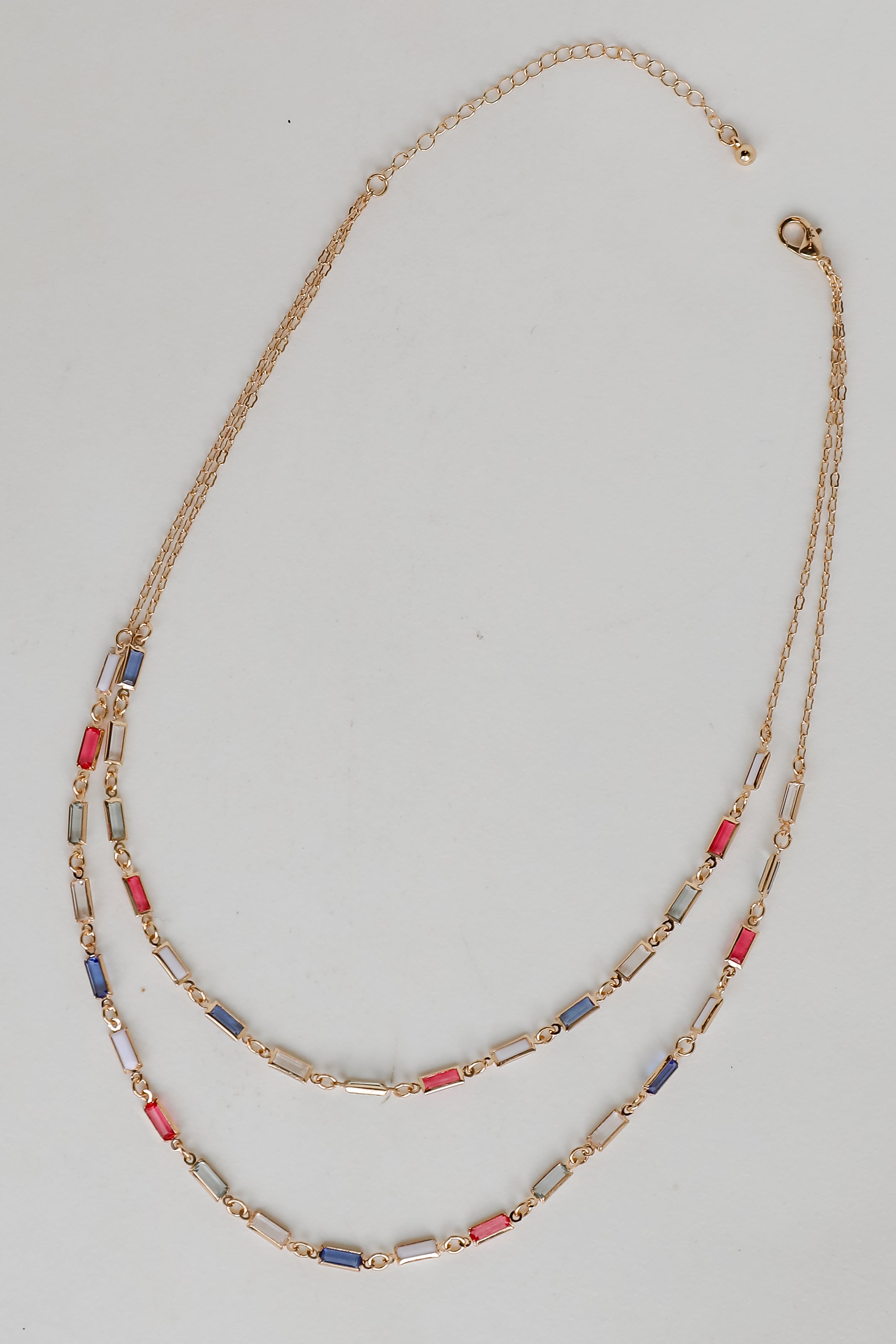FINAL SALE - Kennedy Gemstone Layered Necklace