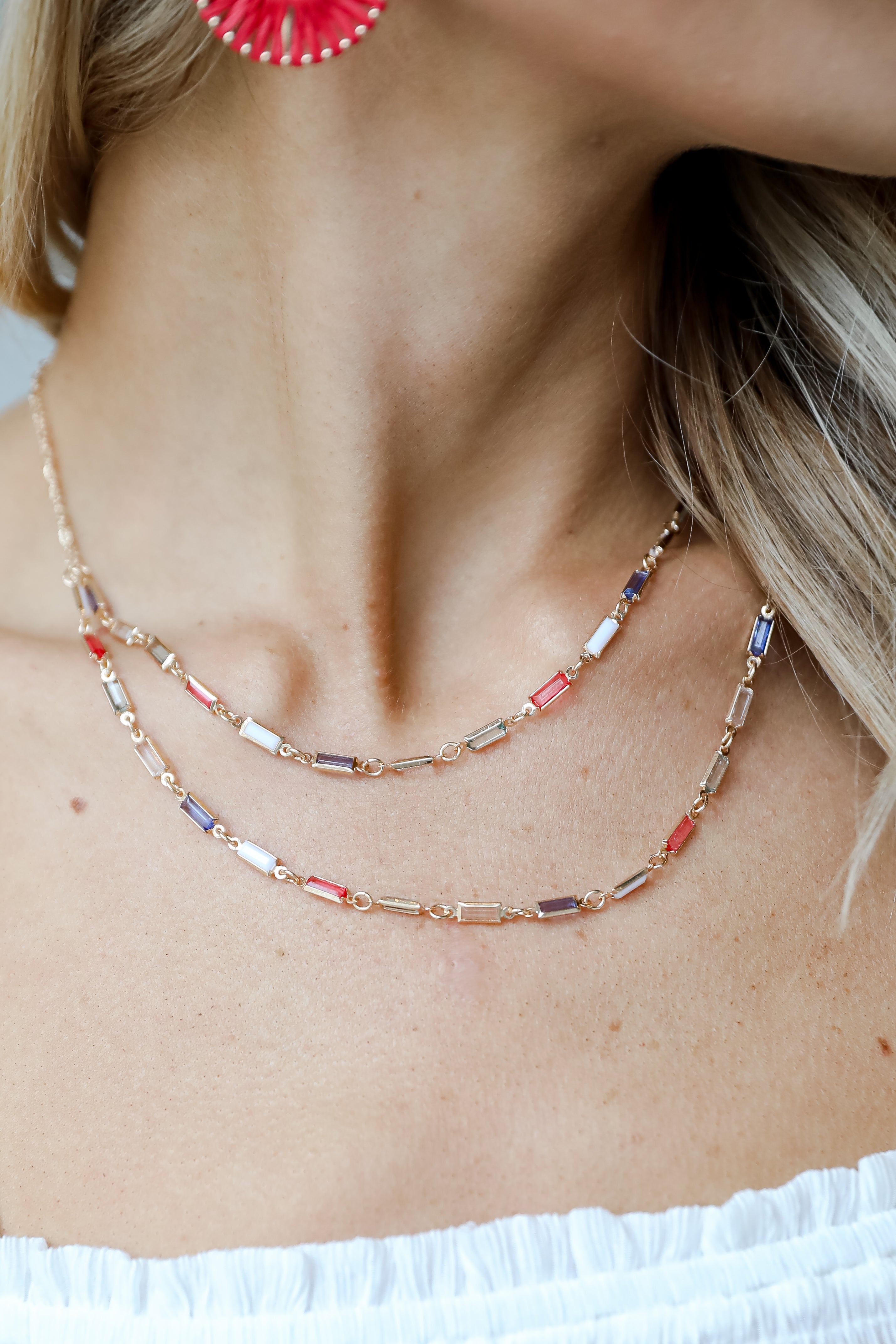 FINAL SALE - Kennedy Gemstone Layered Necklace