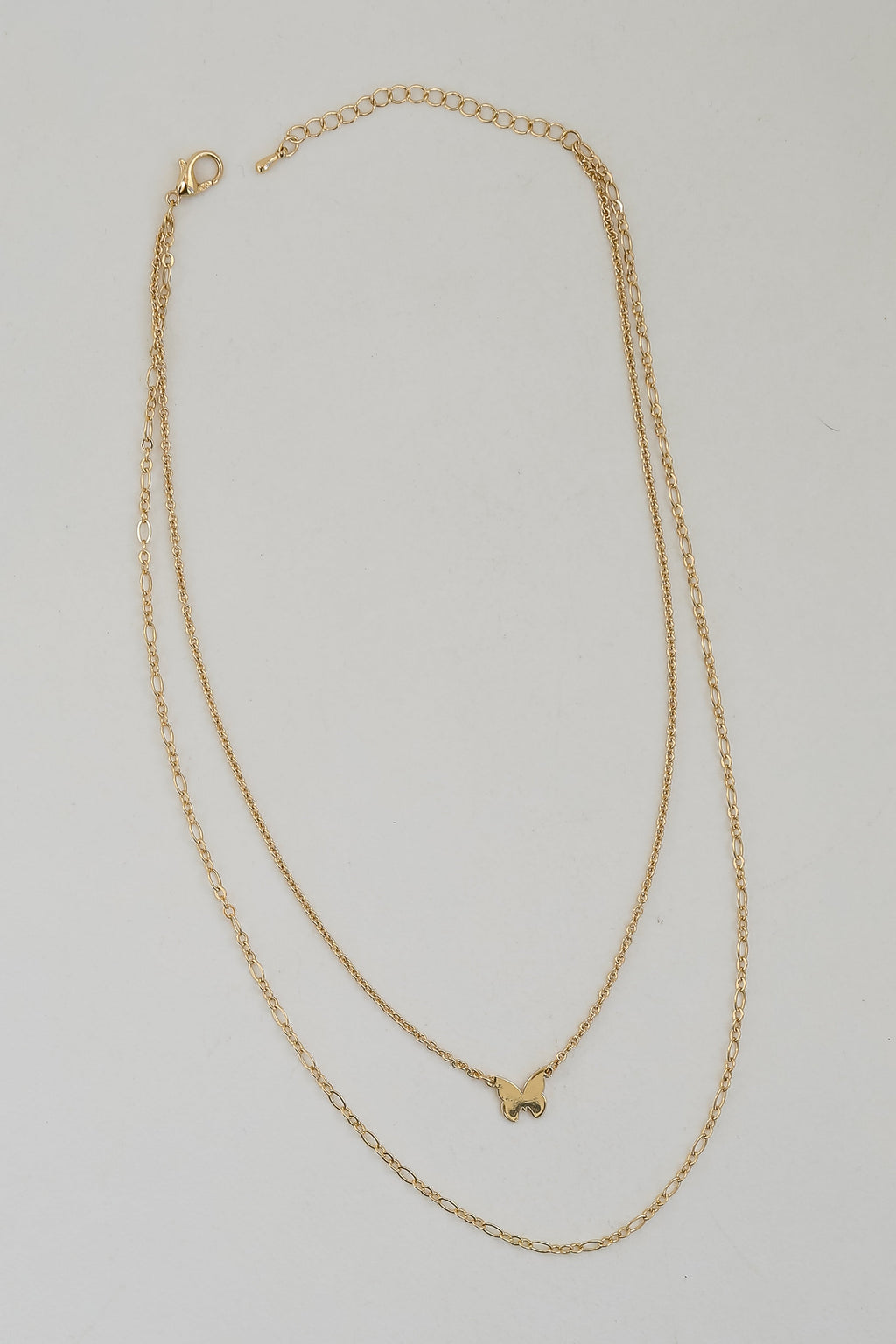 Mary Gold Butterfly Layered Necklace