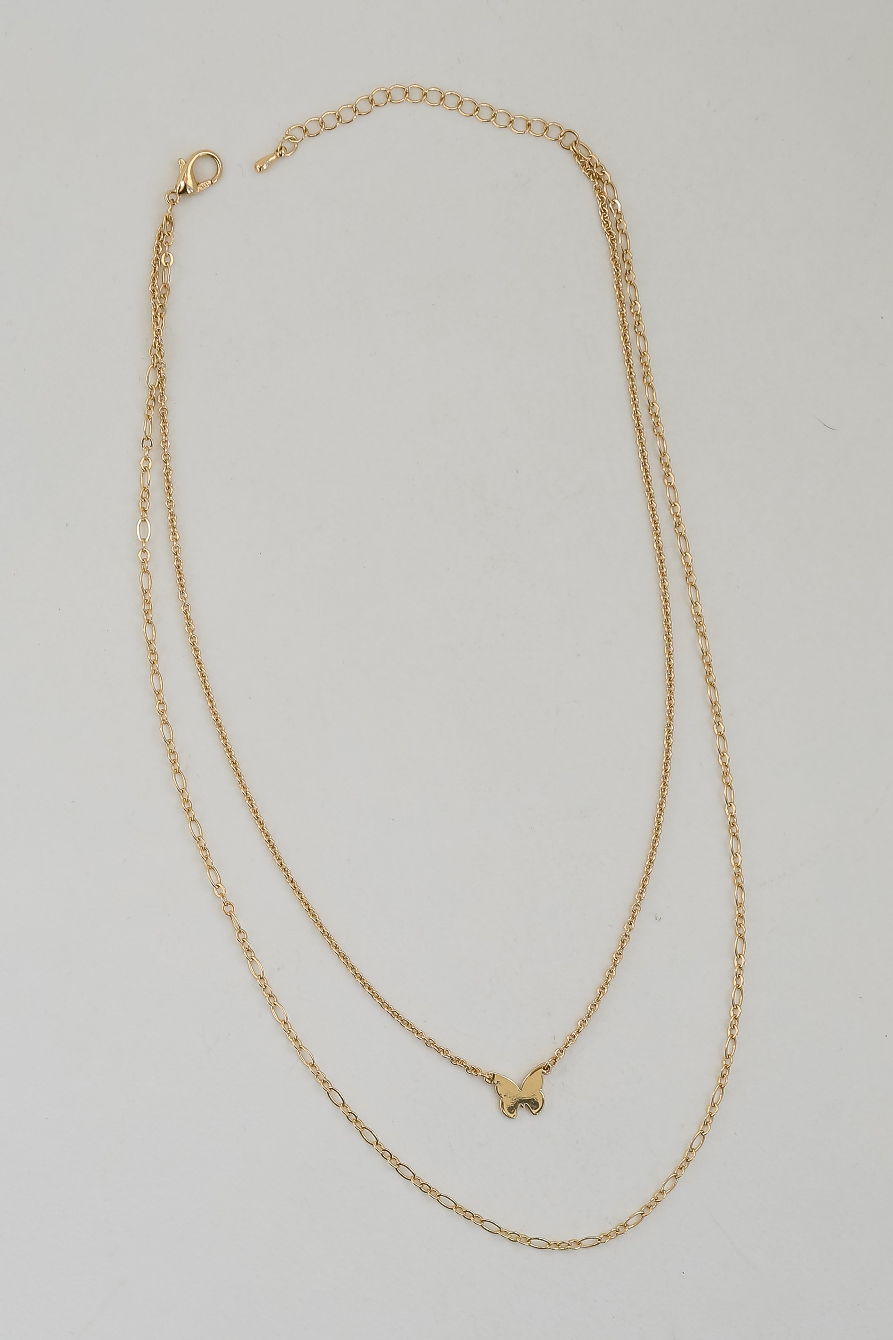 Mary Gold Butterfly Layered Necklace