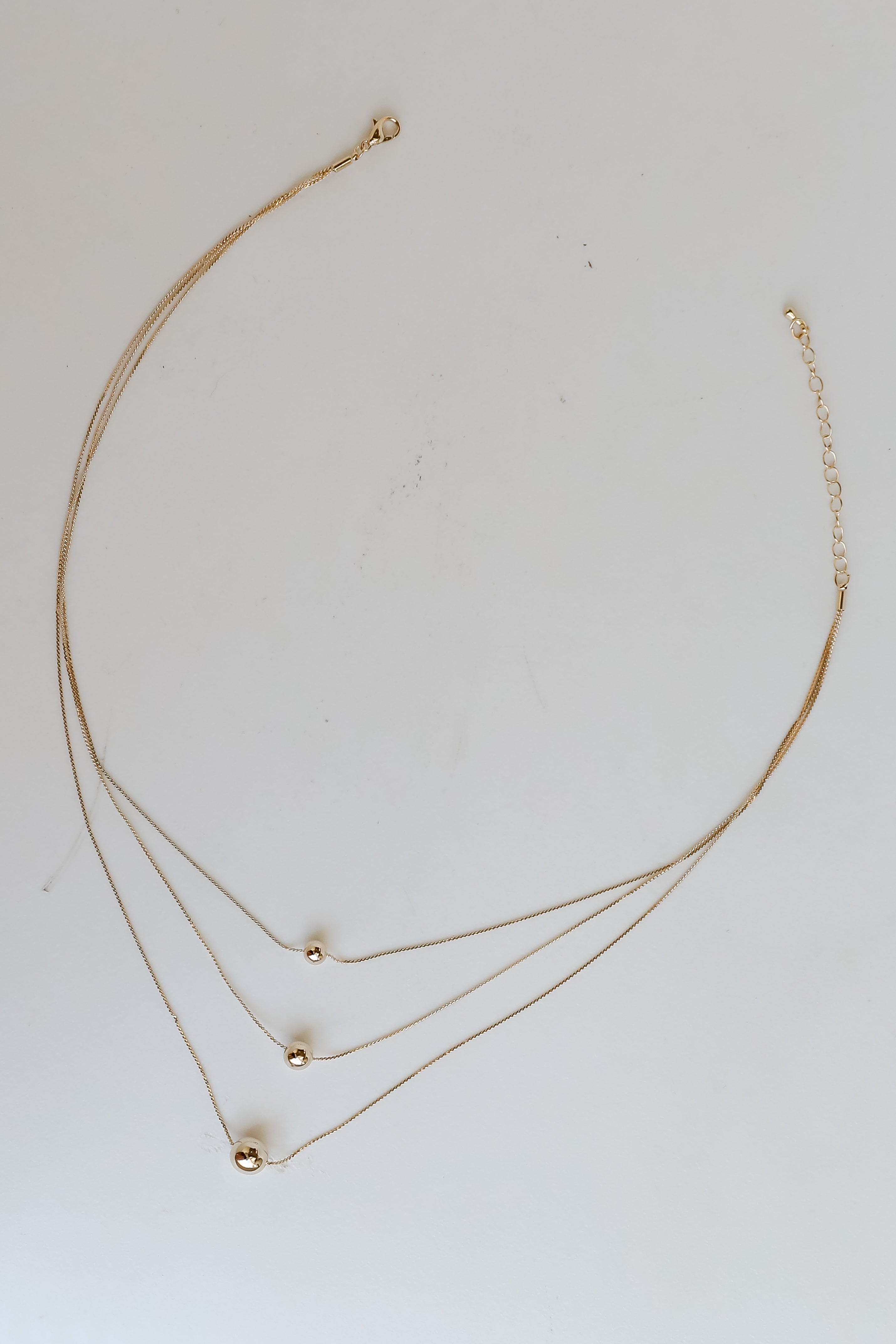 FINAL SALE - Charlotte Gold Layered Bead Charm Necklace