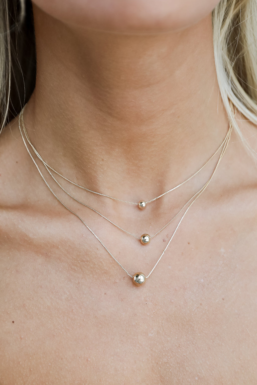 FINAL SALE - Charlotte Gold Layered Bead Charm Necklace