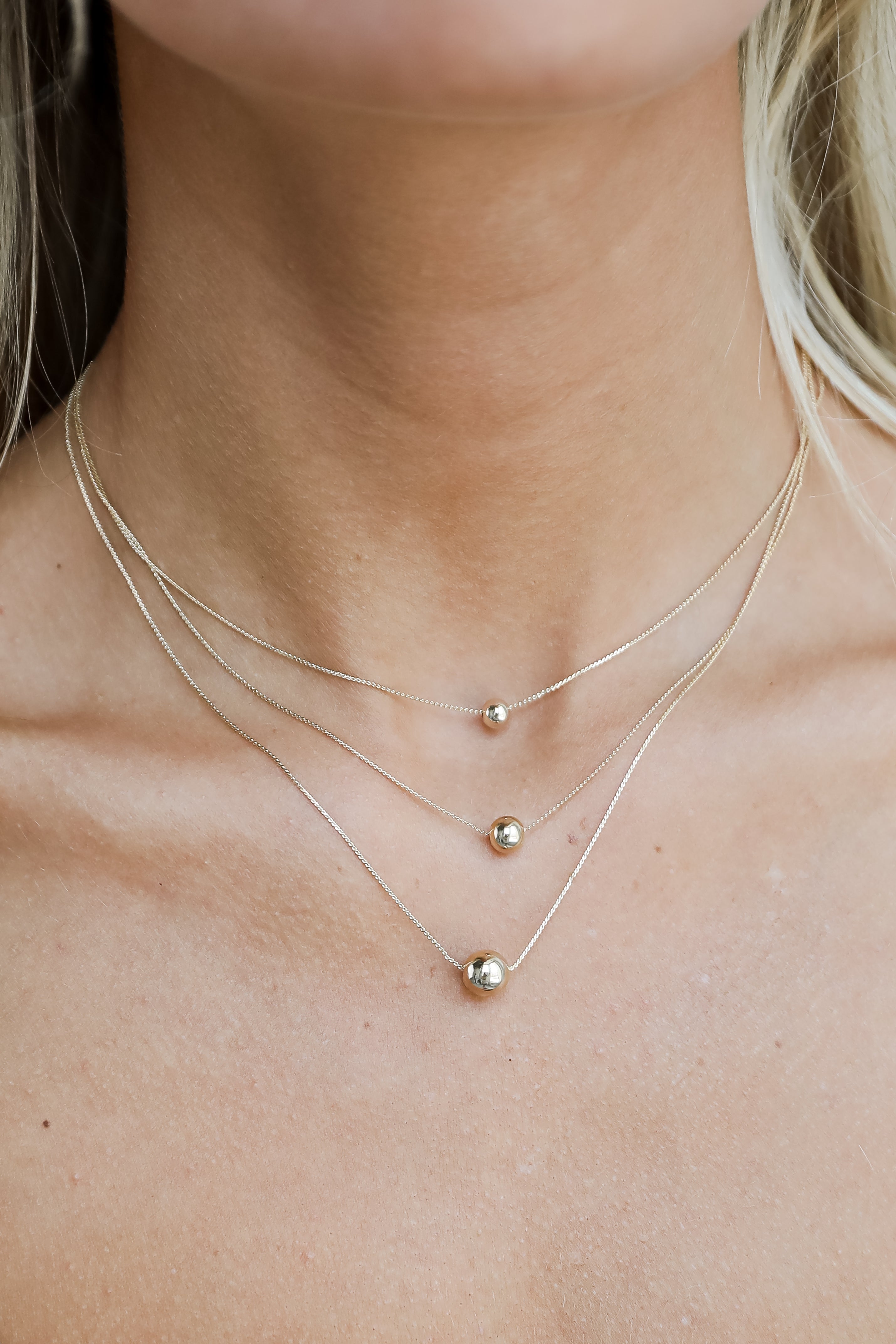 FINAL SALE - Charlotte Gold Layered Bead Charm Necklace