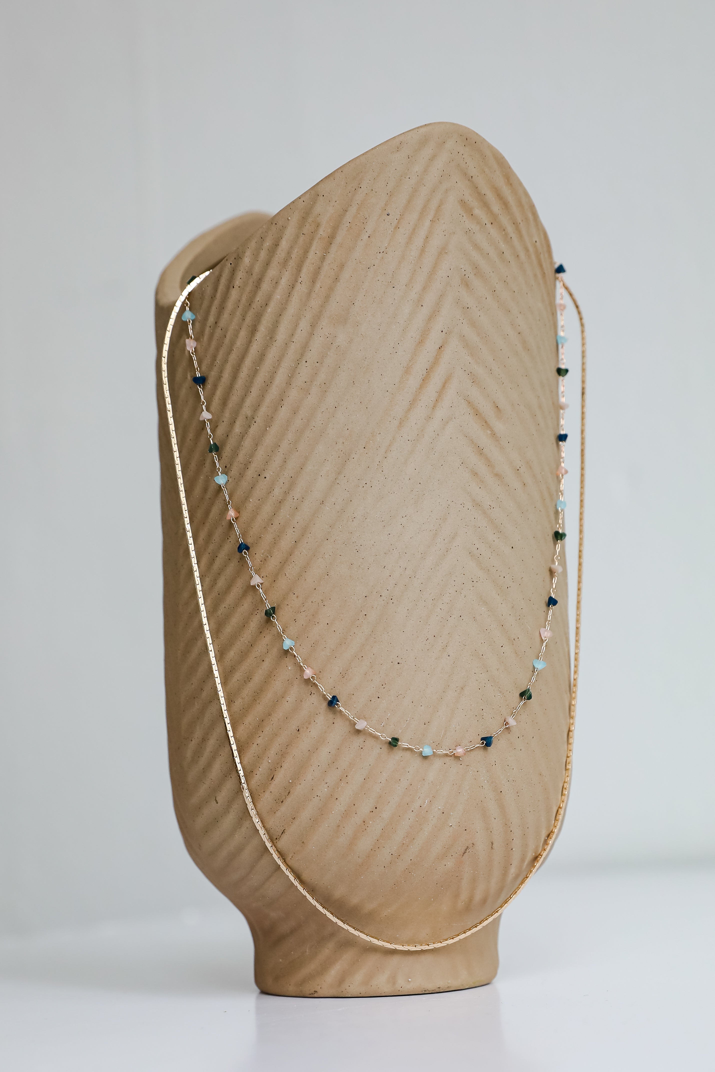 Gabby Gold Beaded Layered Necklace