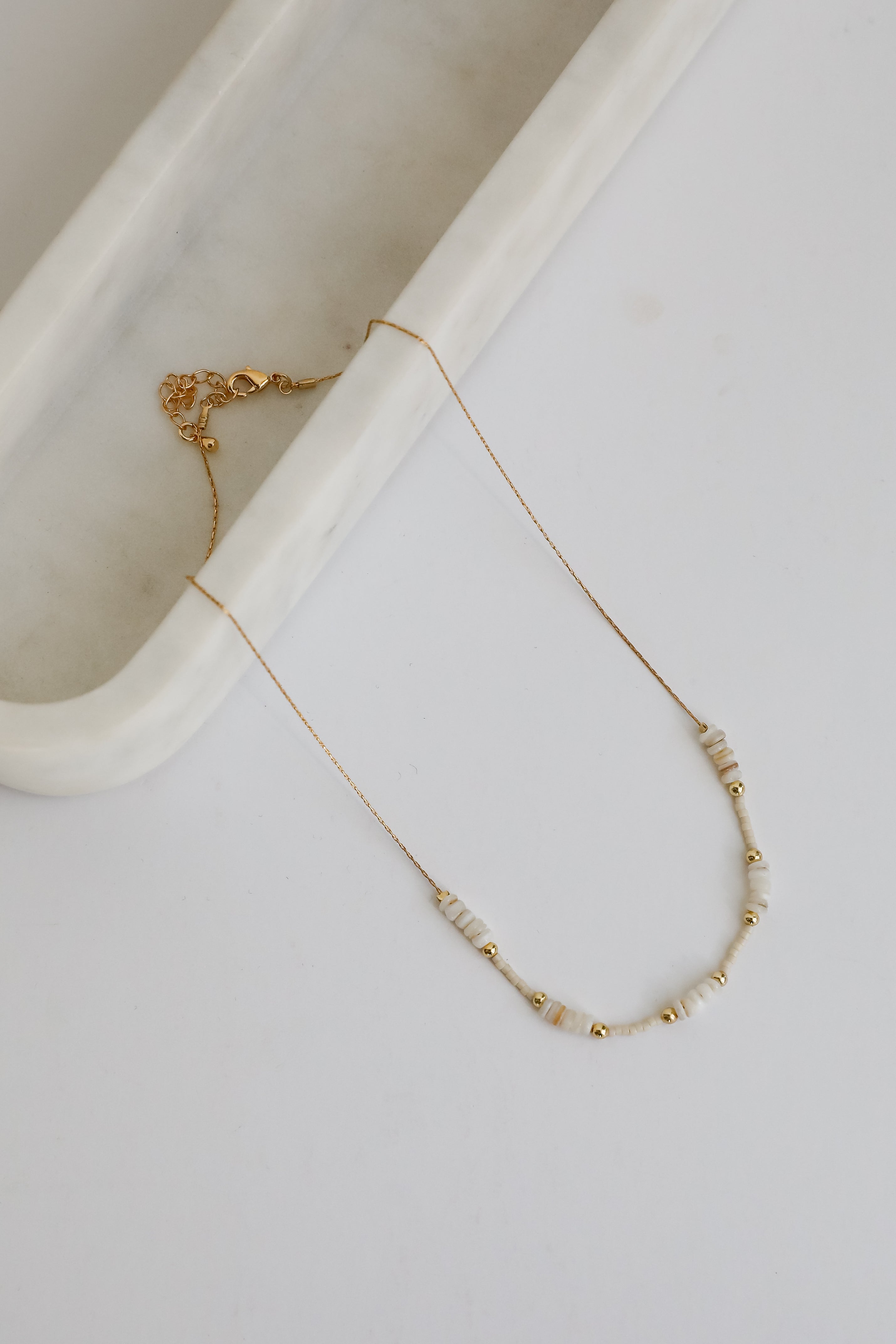 FINAL SALE - Ayla Gold Beaded Chain Necklace
