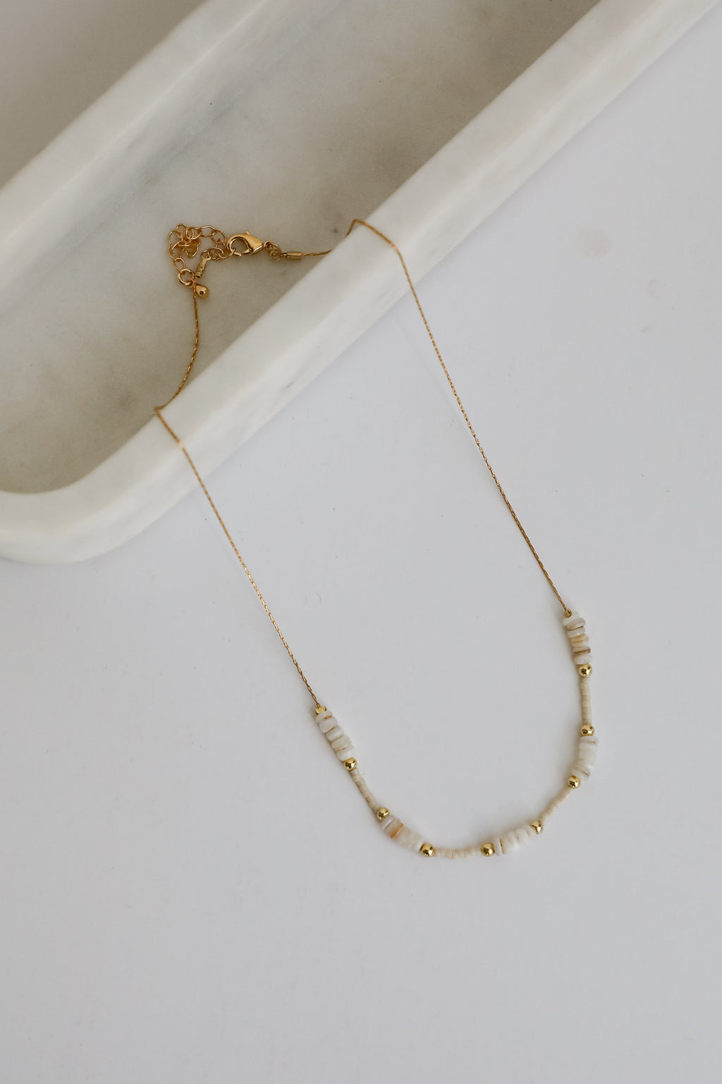 FINAL SALE - Ayla Gold Beaded Chain Necklace