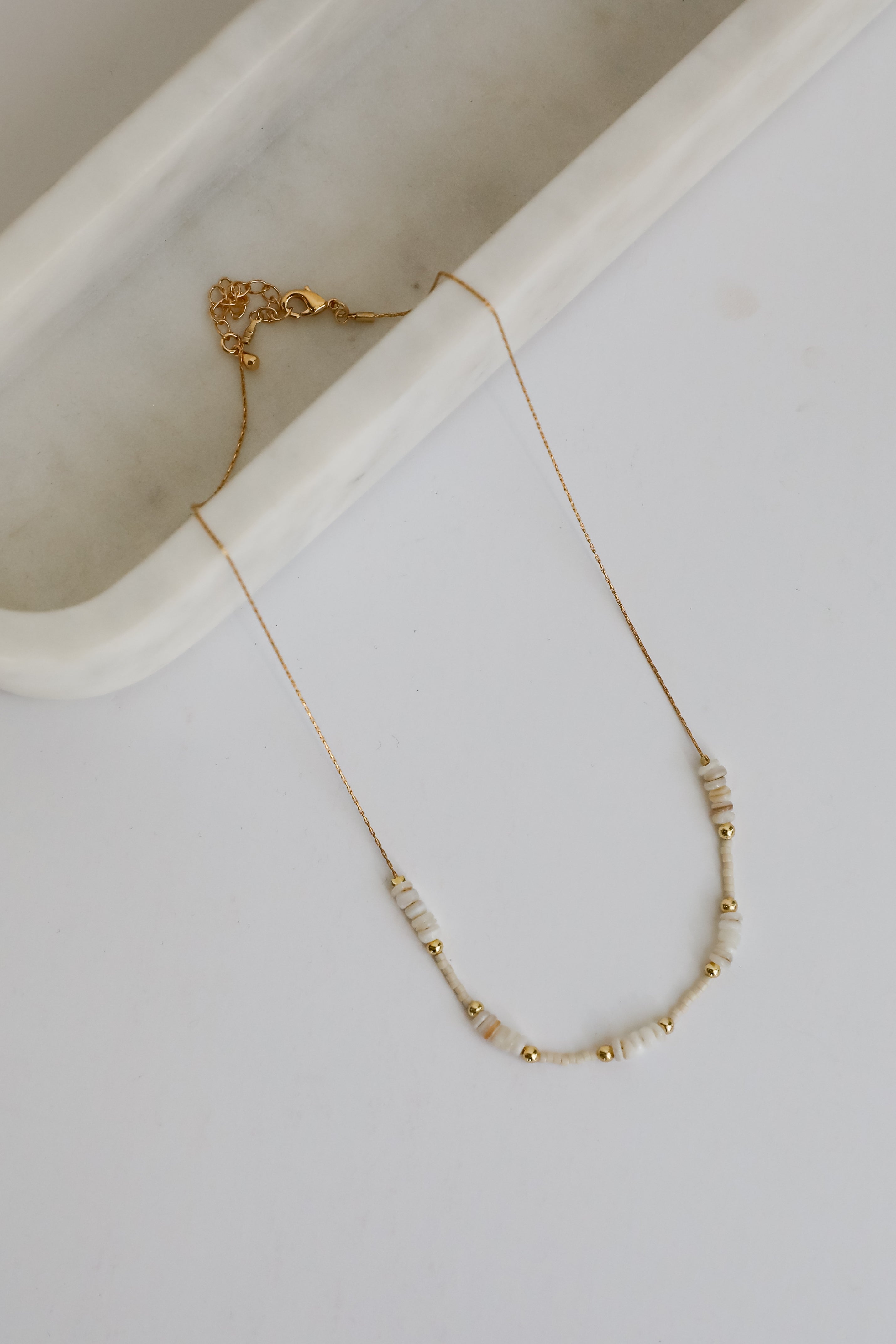 FINAL SALE - Ayla Gold Beaded Chain Necklace