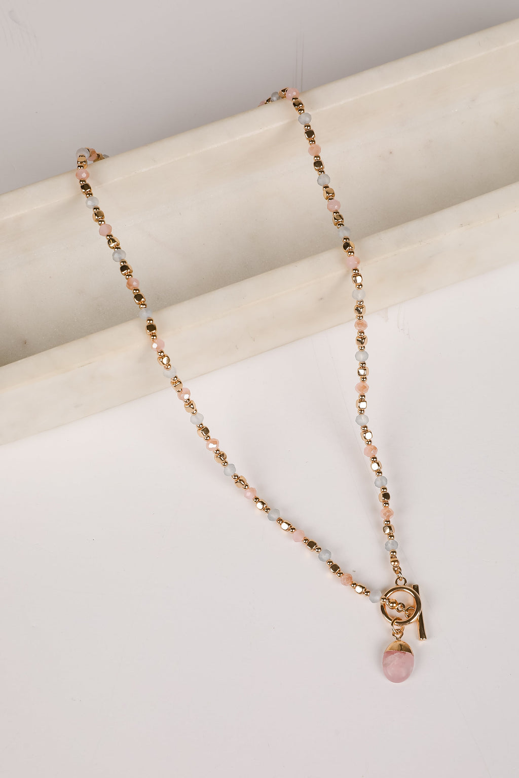FINAL SALE - Kimberly Gold Beaded Necklace