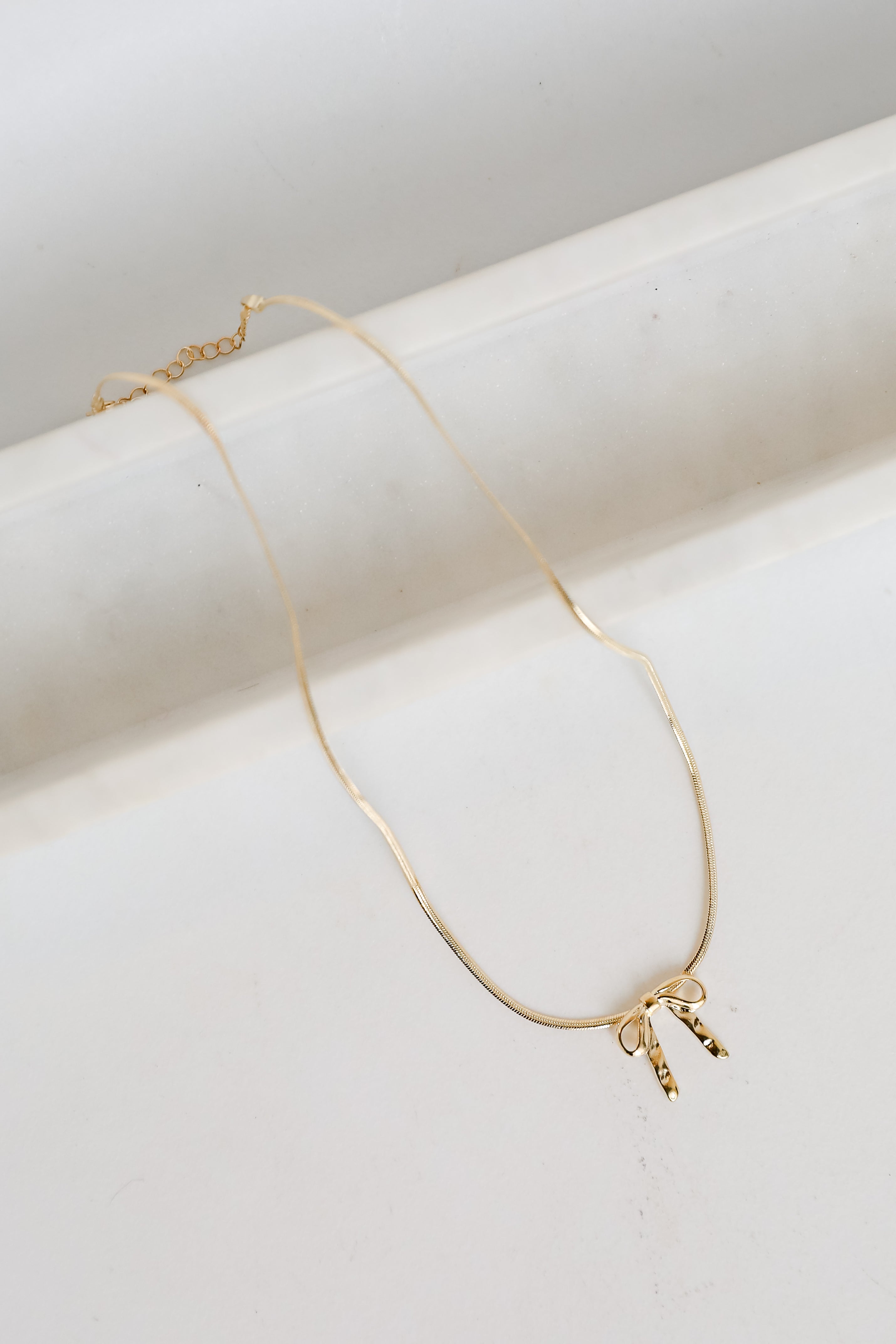 Gracie Gold Bow Charm Necklace