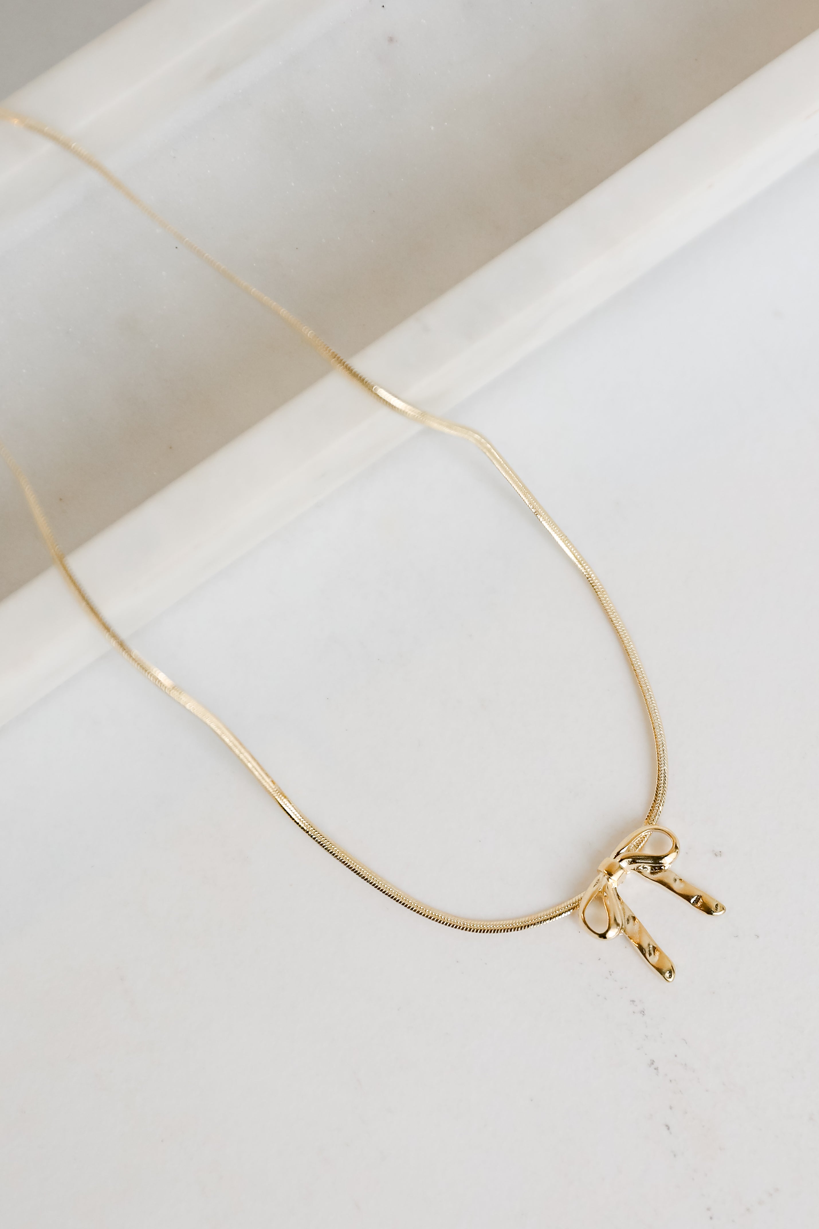 Gracie Gold Bow Charm Necklace