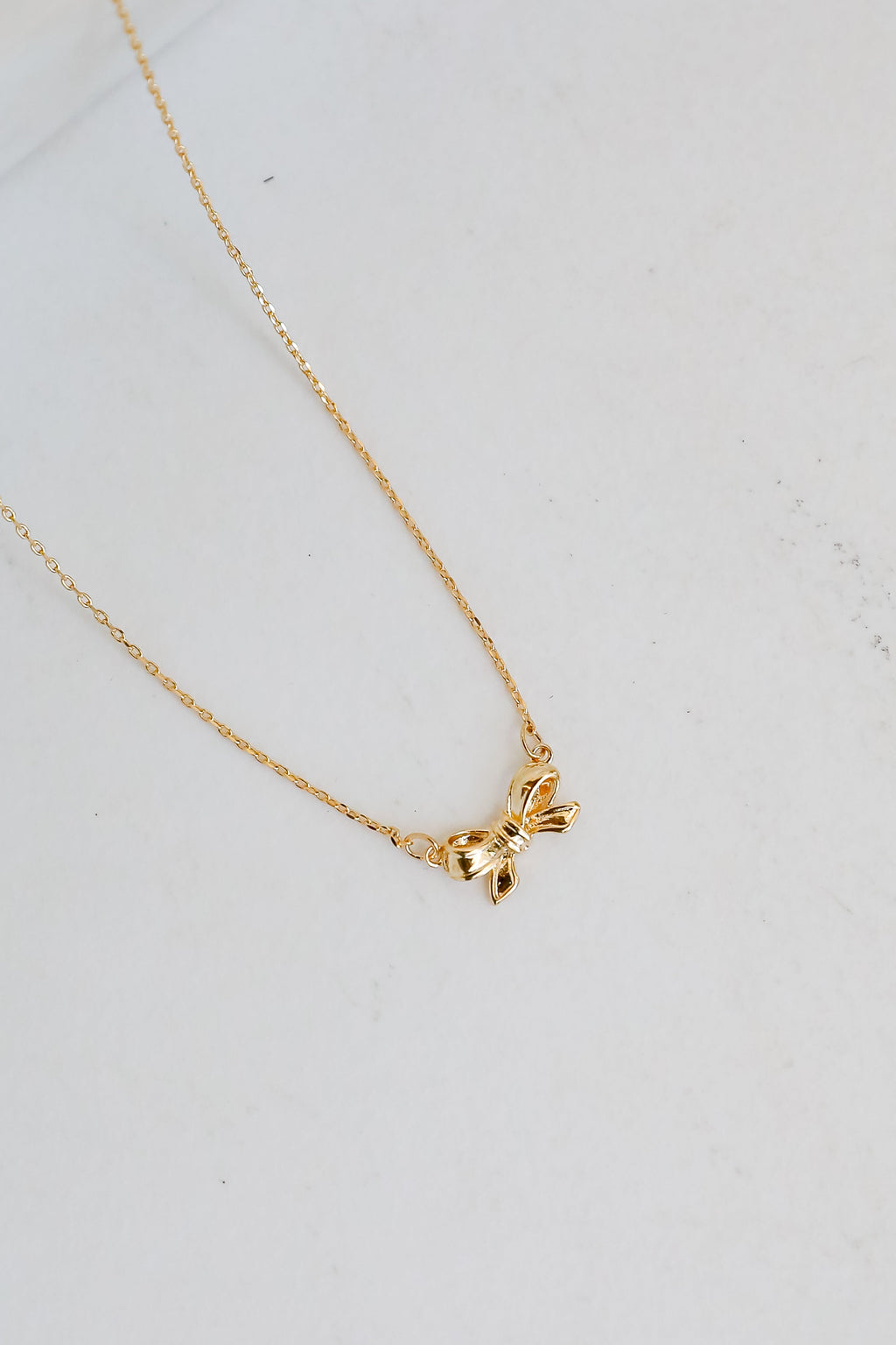 FINAL SALE - Brooke Gold Bow Charm Necklace