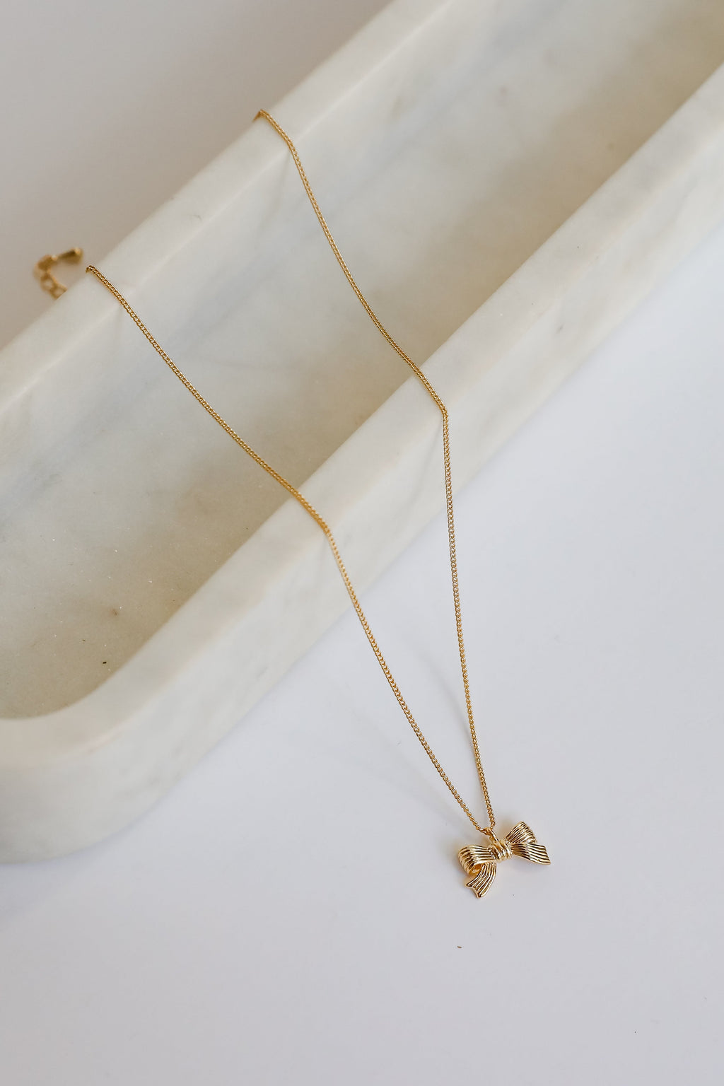 FINAL SALE - Gemma Gold Bow Charm Necklace