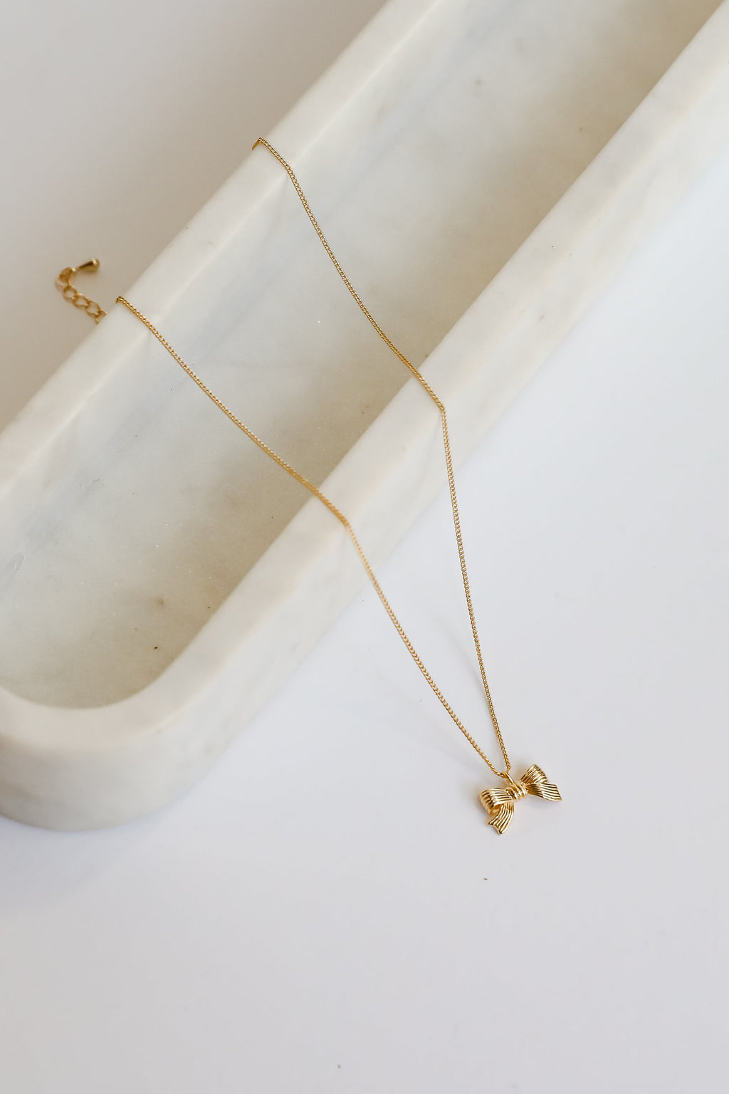 FINAL SALE - Gemma Gold Bow Charm Necklace