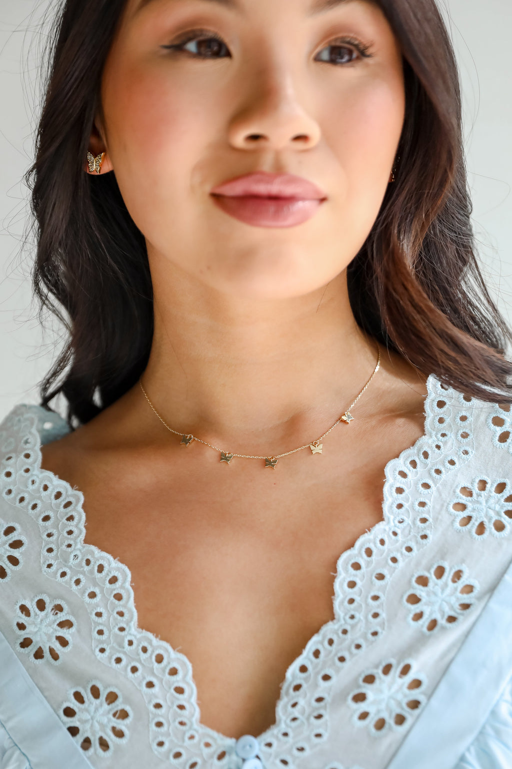 Alaya Gold Butterfly Charm Necklace