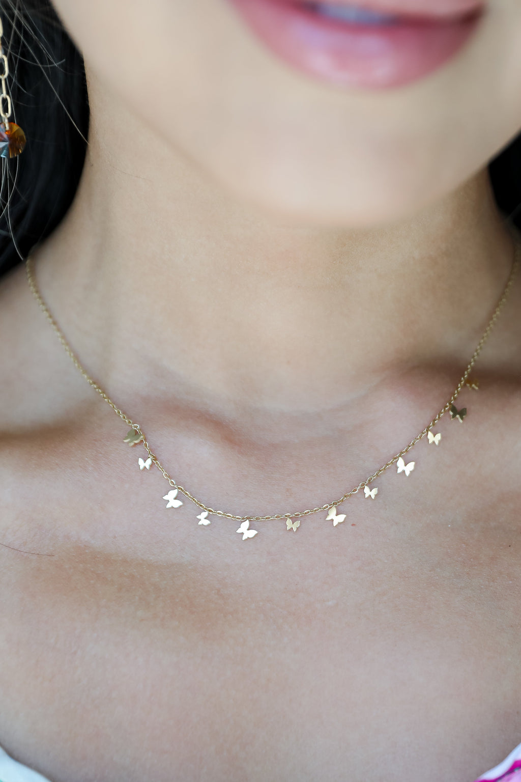 FINAL SALE - Amelia Gold Butterfly Charm Necklace
