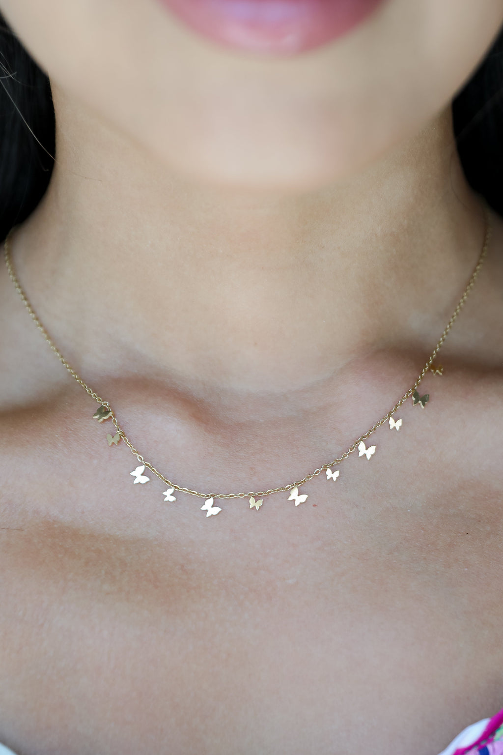 FINAL SALE - Amelia Gold Butterfly Charm Necklace