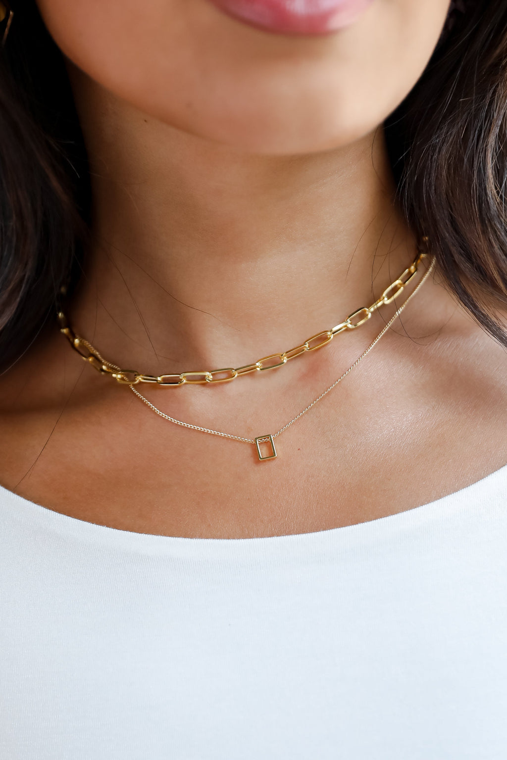 FINAL SALE - Amelia Gold Layered Chain Necklace