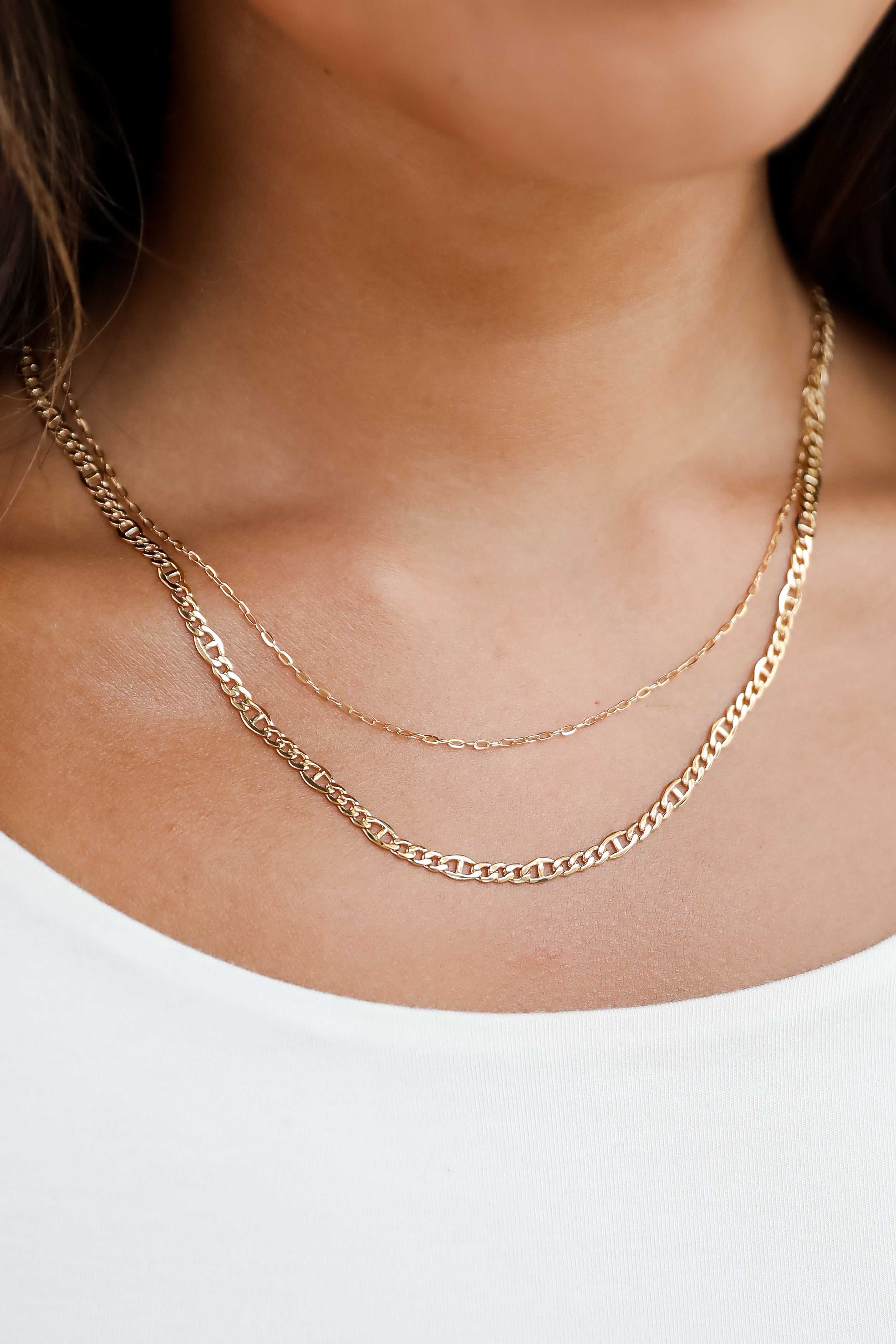 FINAL SALE - Isabella Gold Layered Chain Necklace