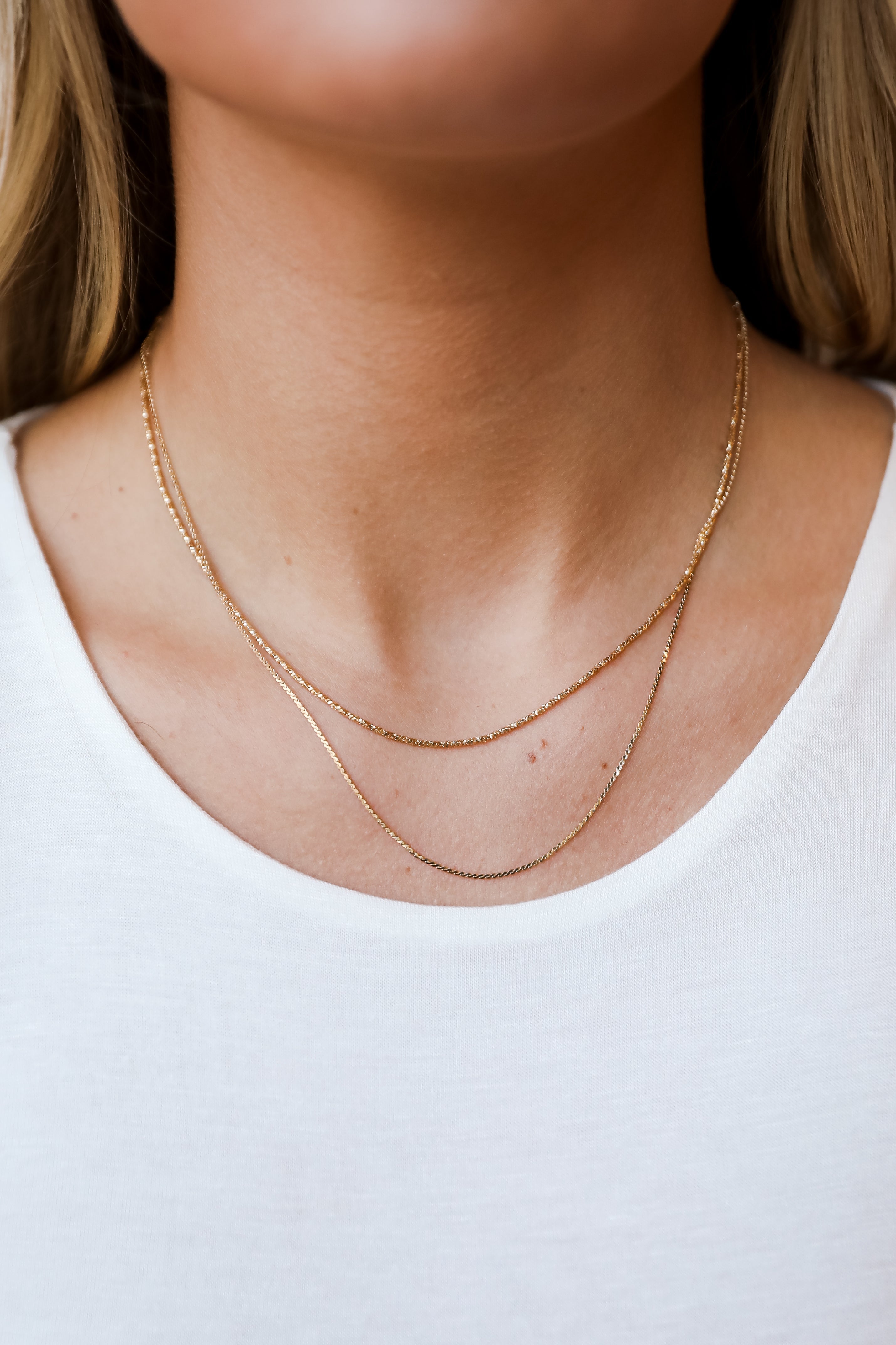 FINAL SALE - Parker Gold Layered Chain Necklace