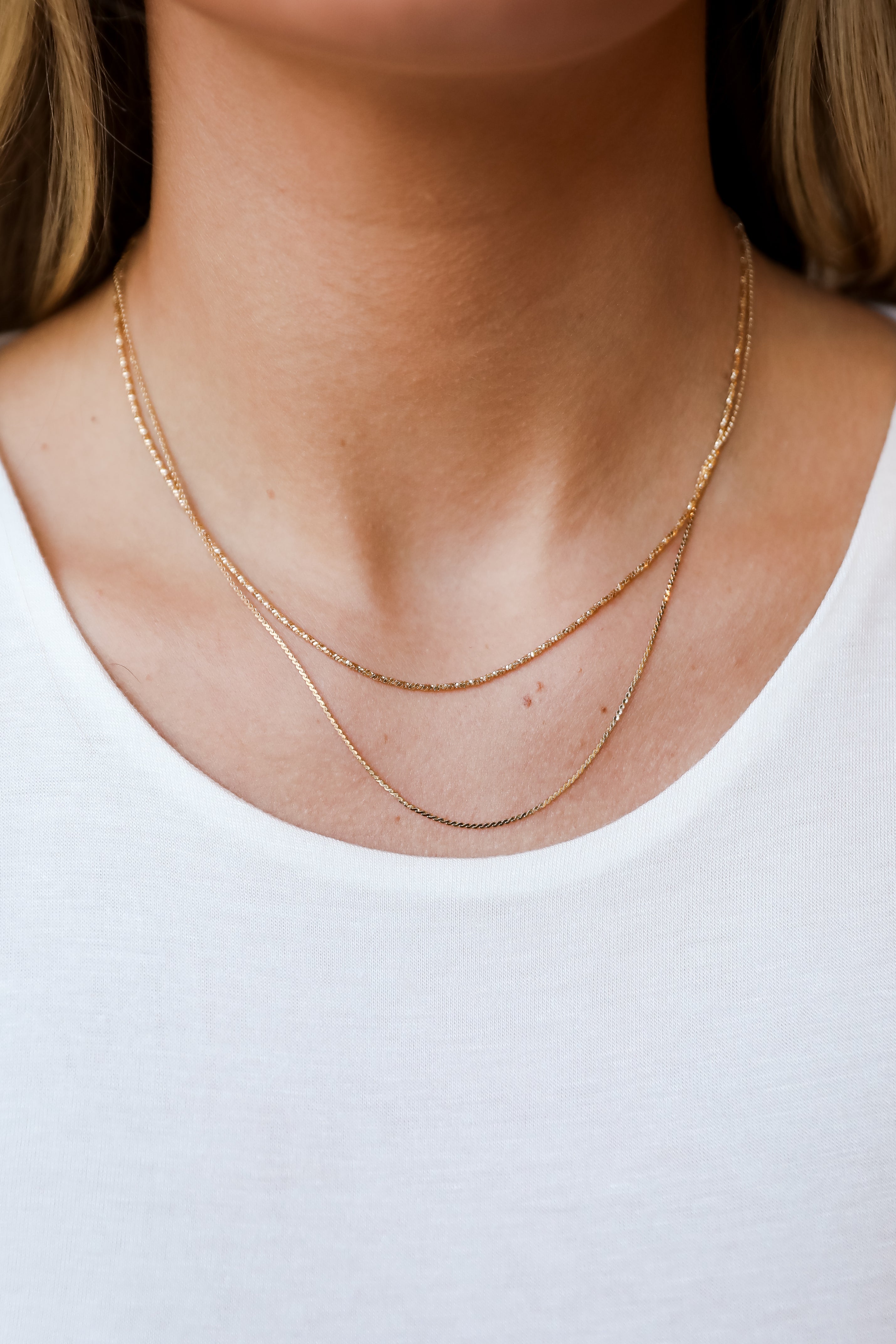 FINAL SALE - Parker Gold Layered Chain Necklace
