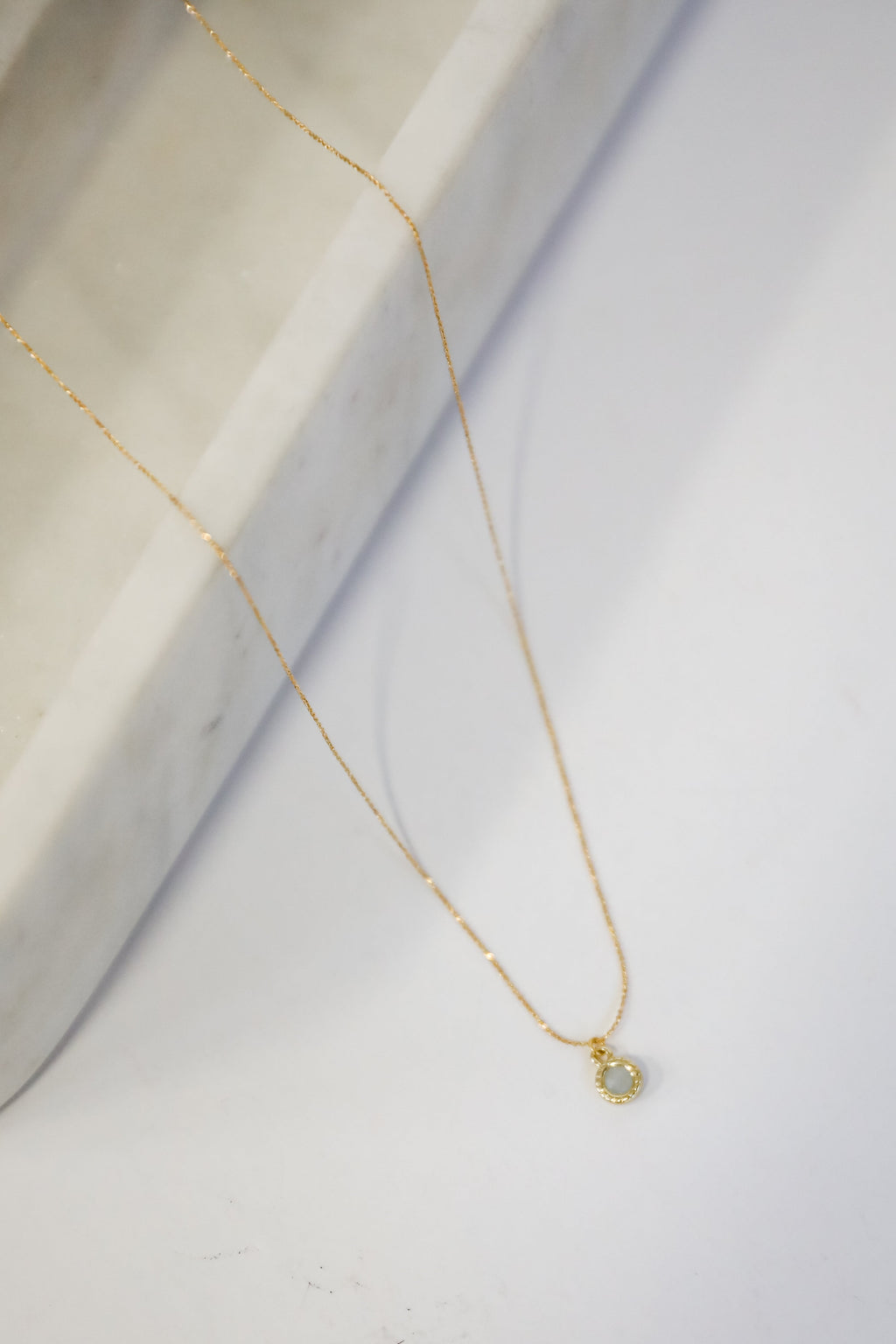 Cassie Gold Circle Charm Necklace