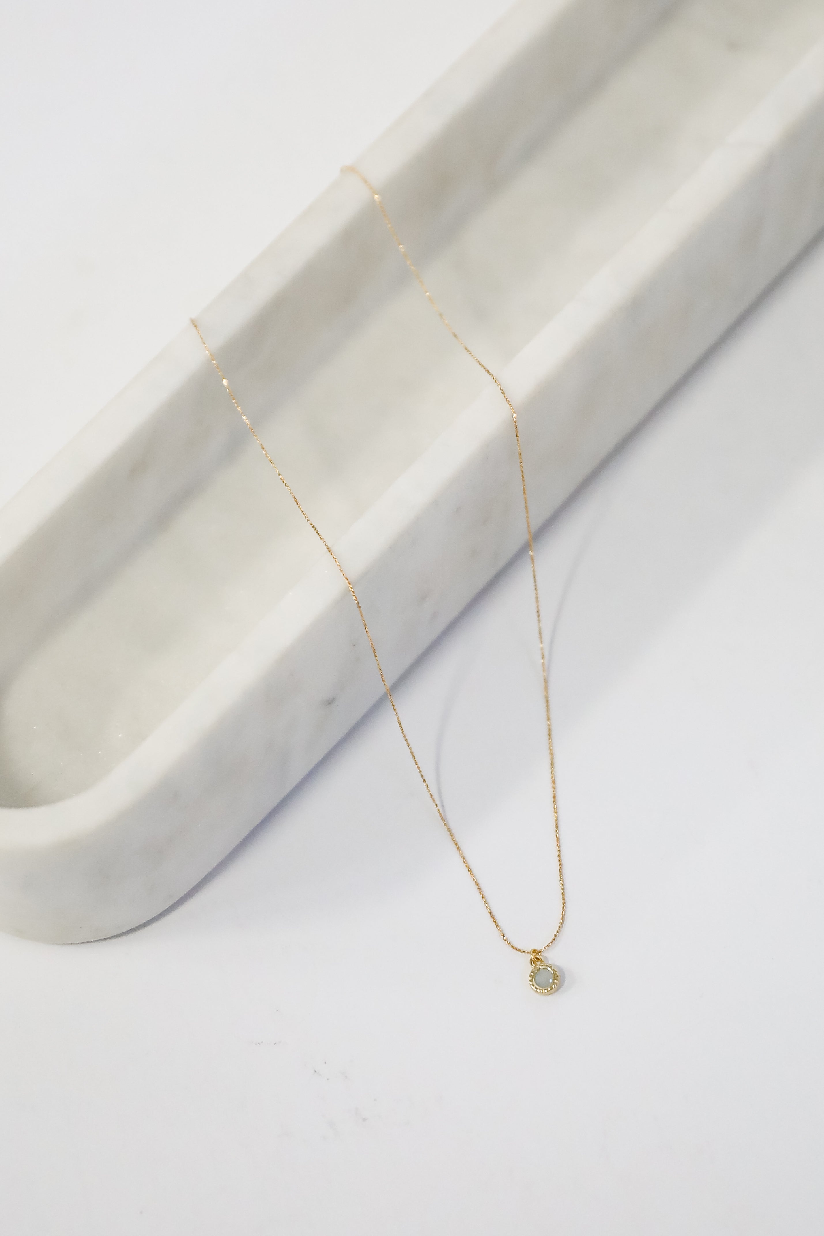 Cassie Gold Circle Charm Necklace