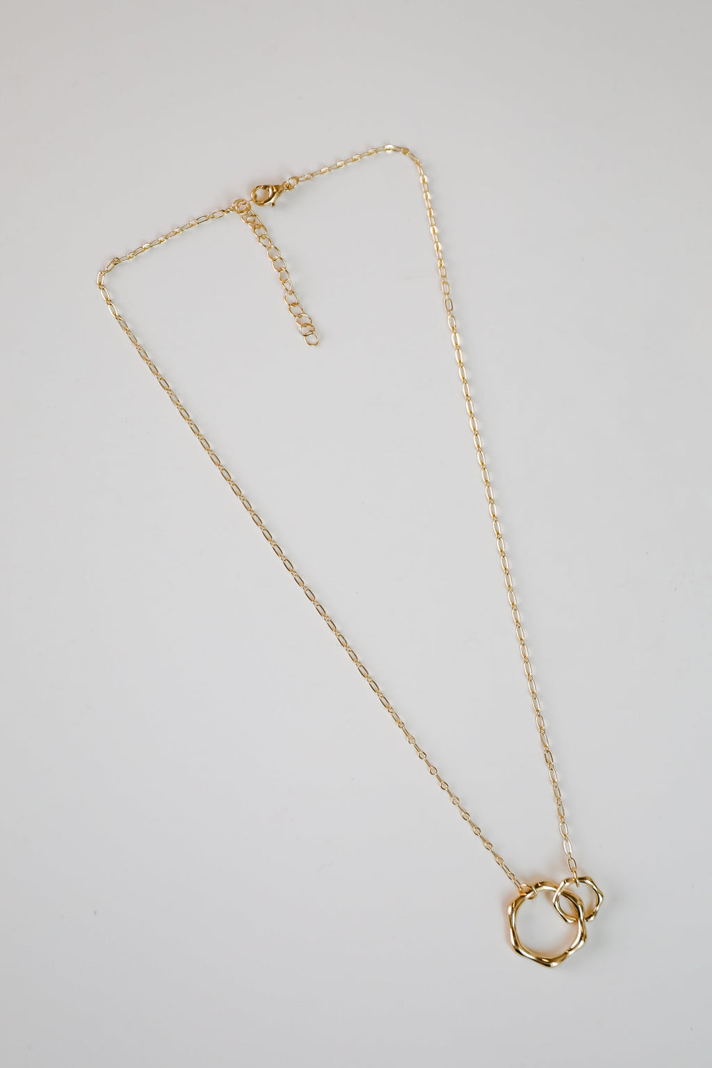 FINAL SALE - Mallory Gold Circle Charm Necklace