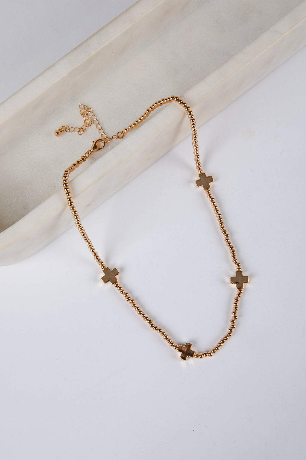 Evelyn Gold Beaded Necklace