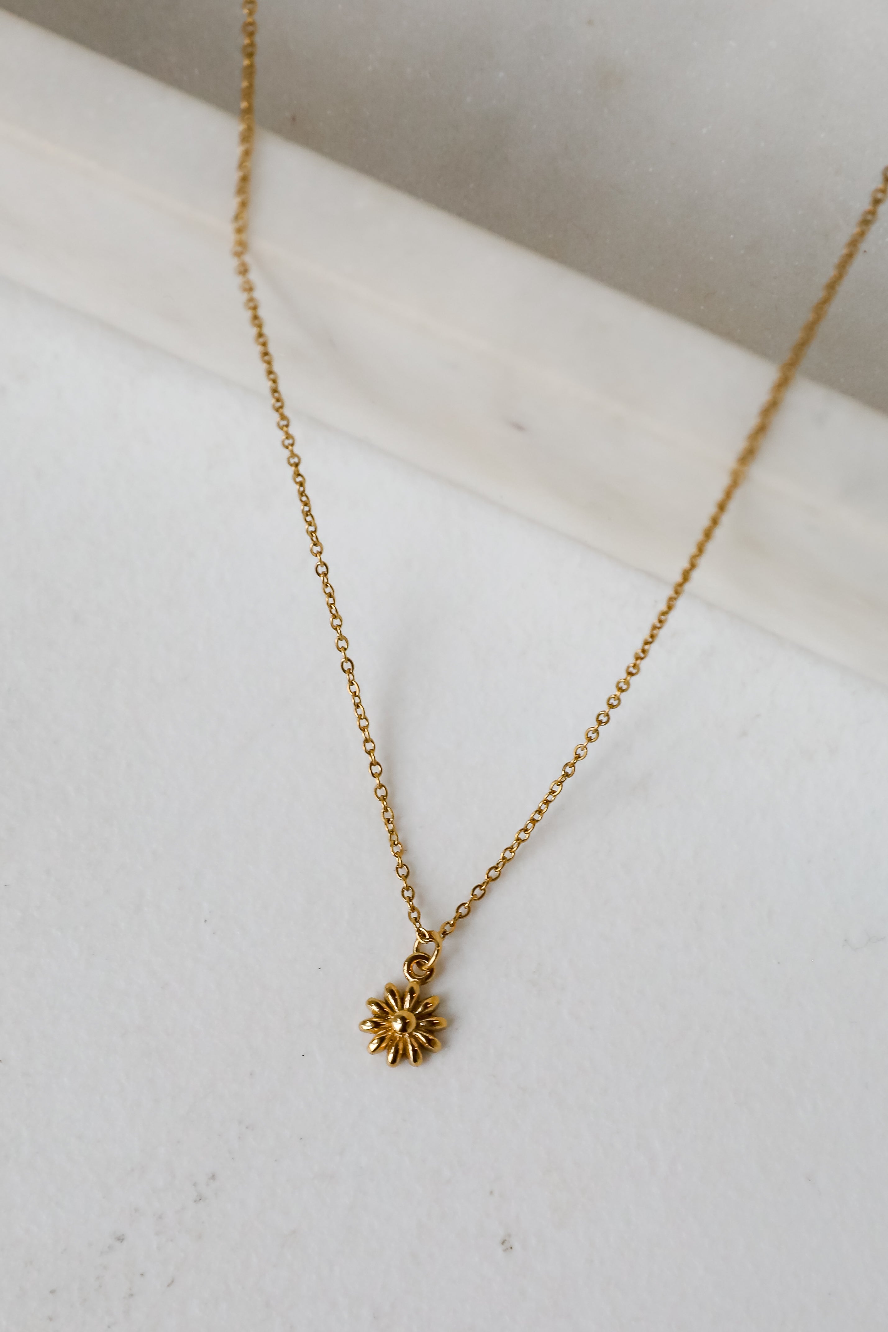 Kiara Gold Flower Charm Necklace