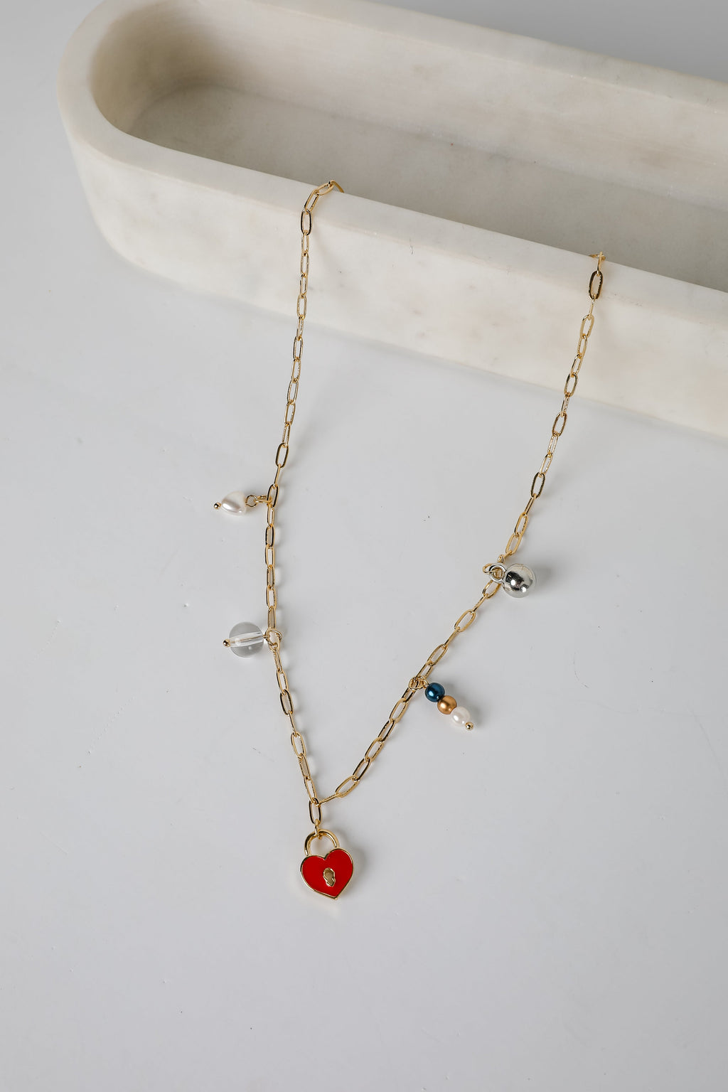 Lily Gold Charm Necklace
