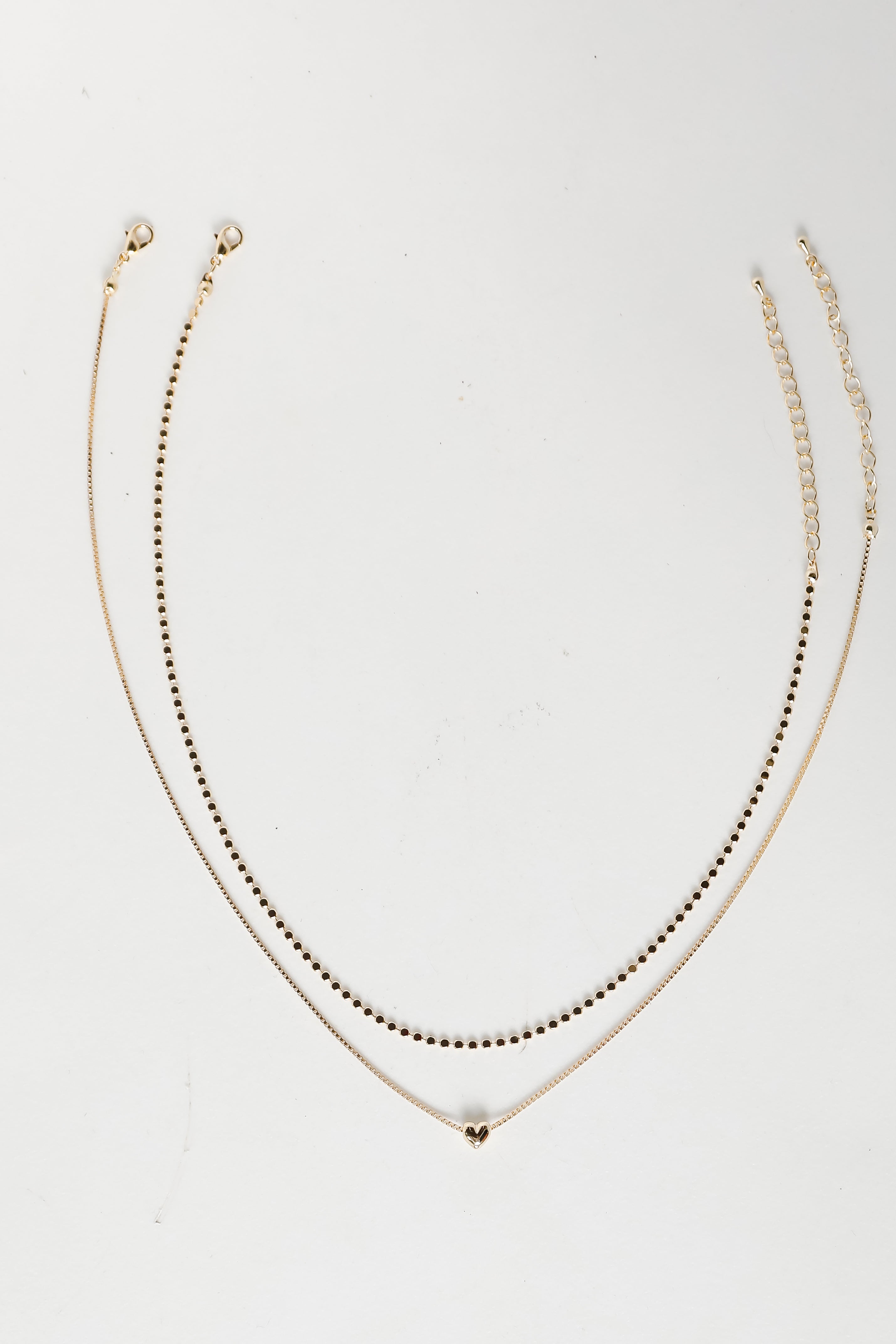 FINAL SALE - Isabella Gold Heart Charm Layered Necklace