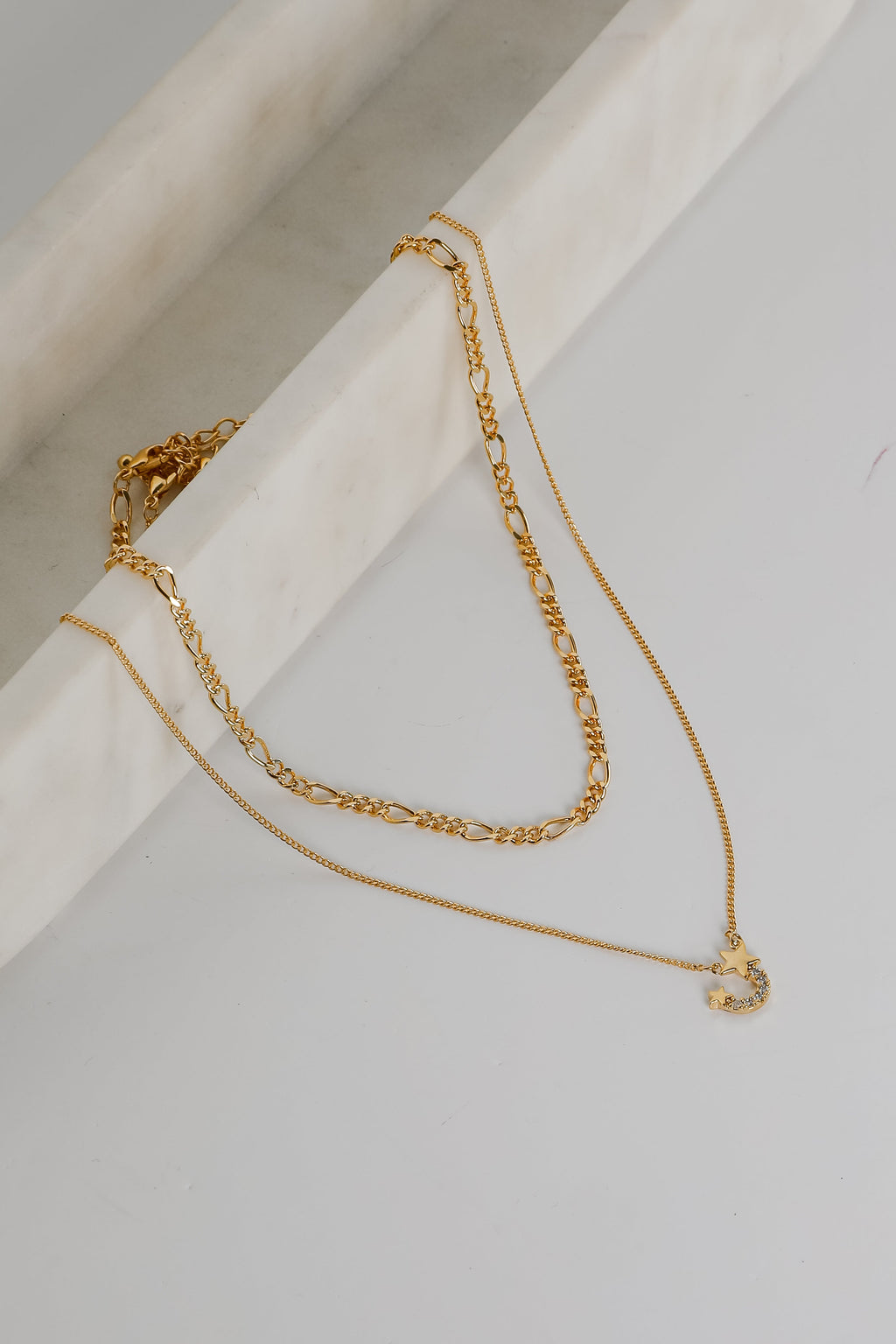 Hazel Gold Layered Chain Necklace