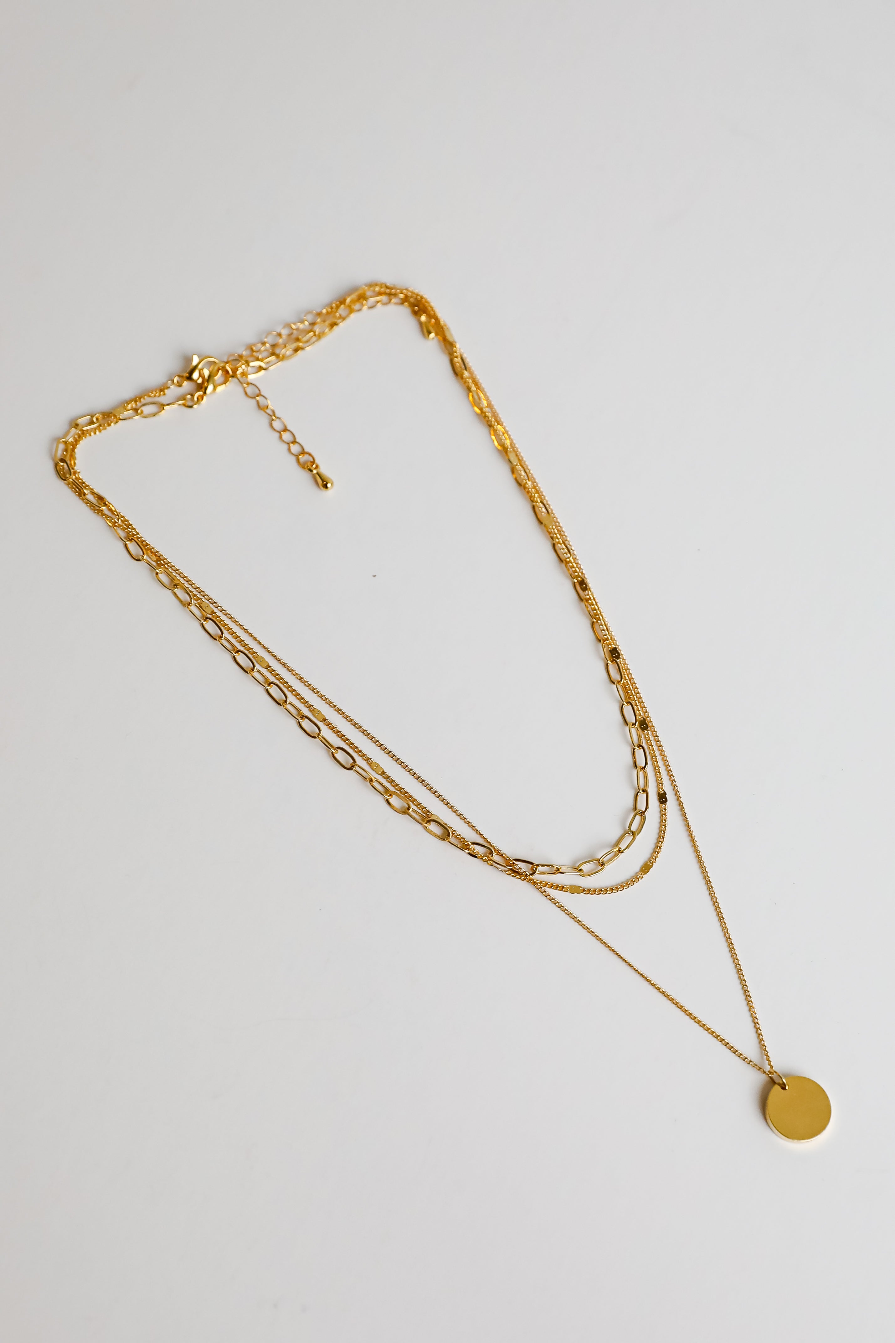 FINAL SALE - Ruby Gold Layered Chain Necklace