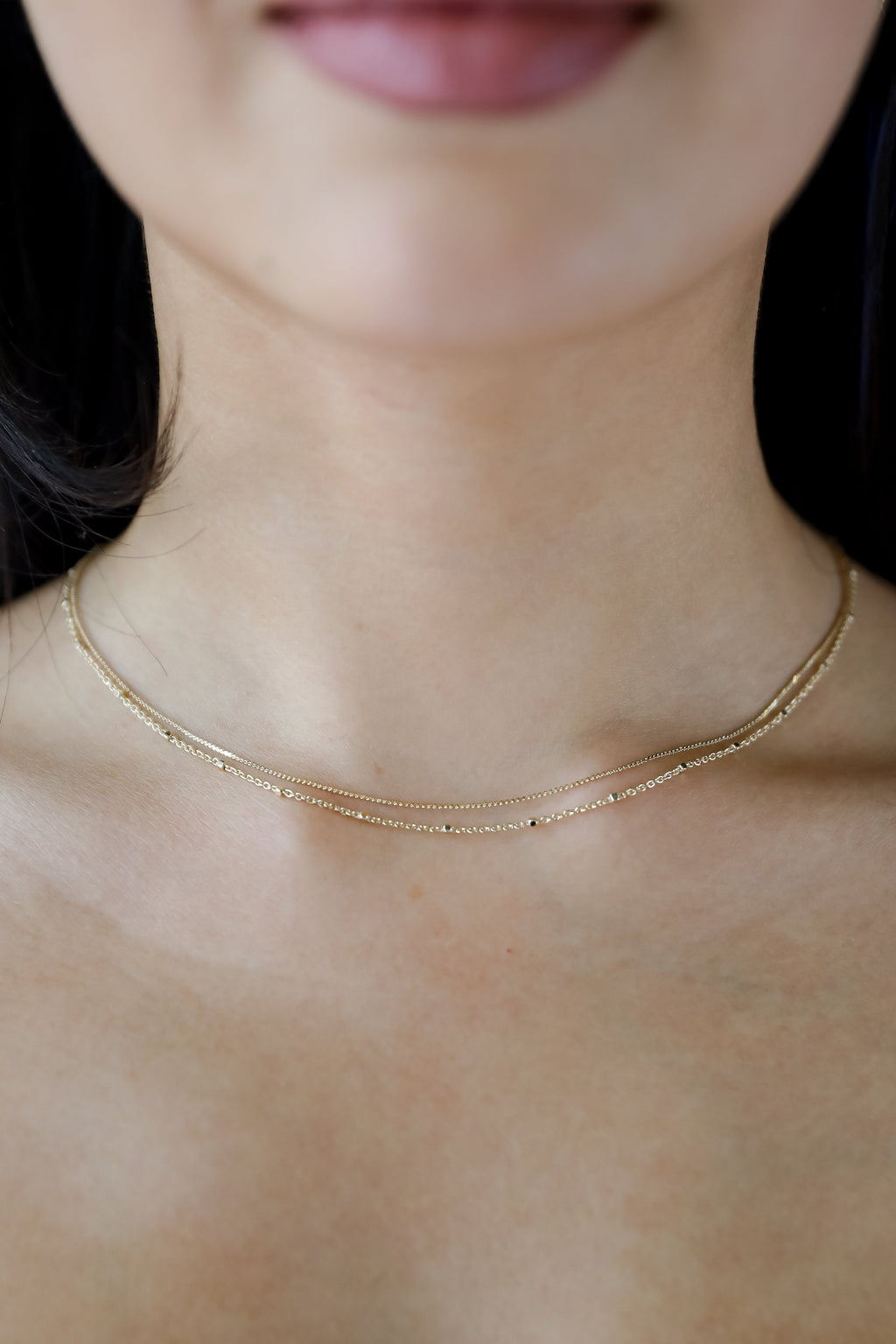 Nova Gold Layered Chain Necklace