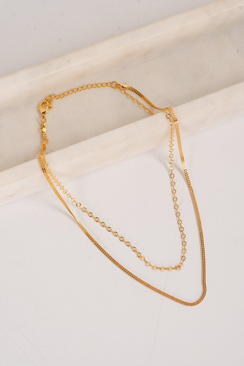 London Gold Layered Chain Necklace