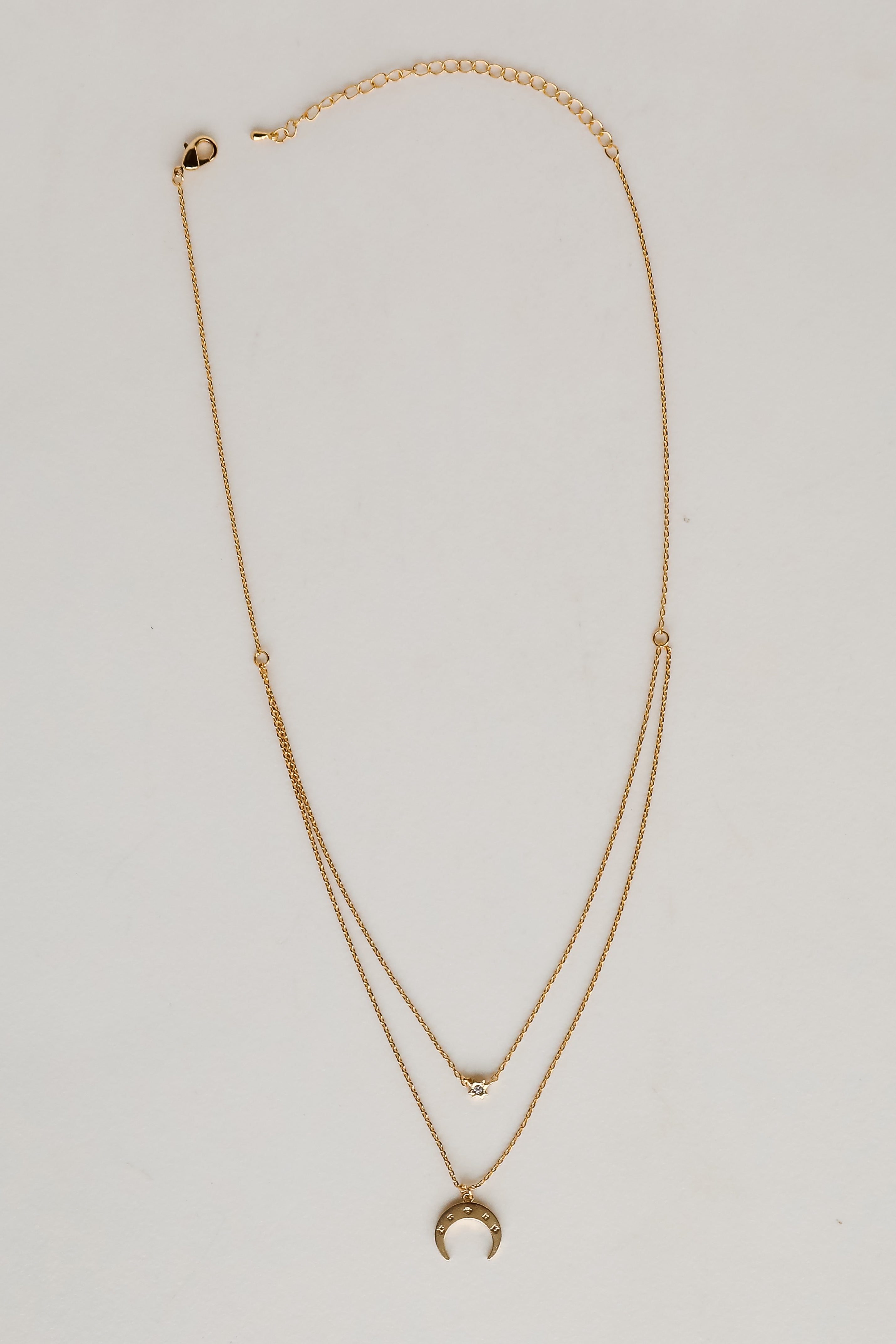 FINAL SALE - Sami Gold Crescent Horn Layered Necklace