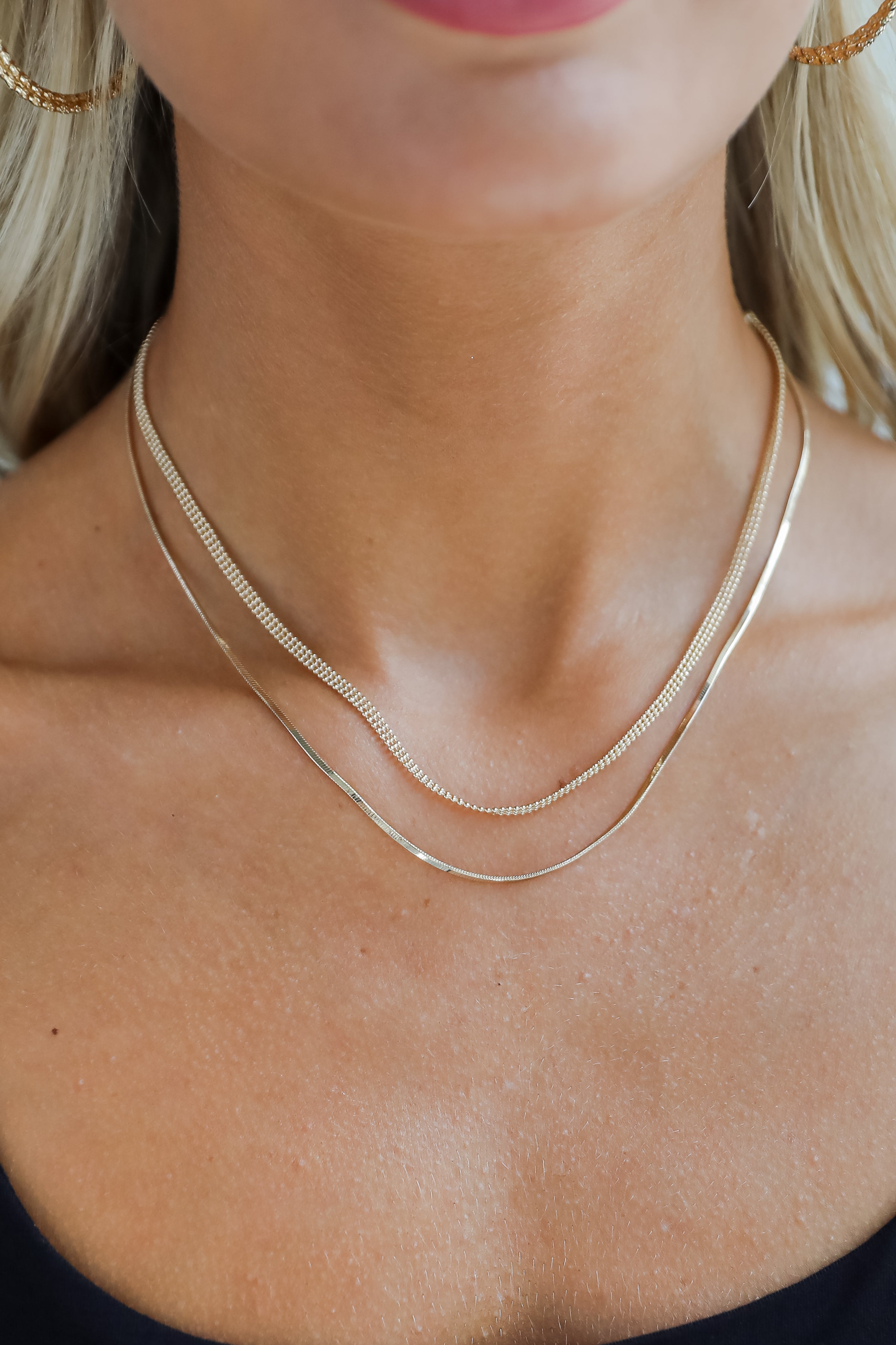 FINAL SALE - Lydia Gold Layered Chain Necklace