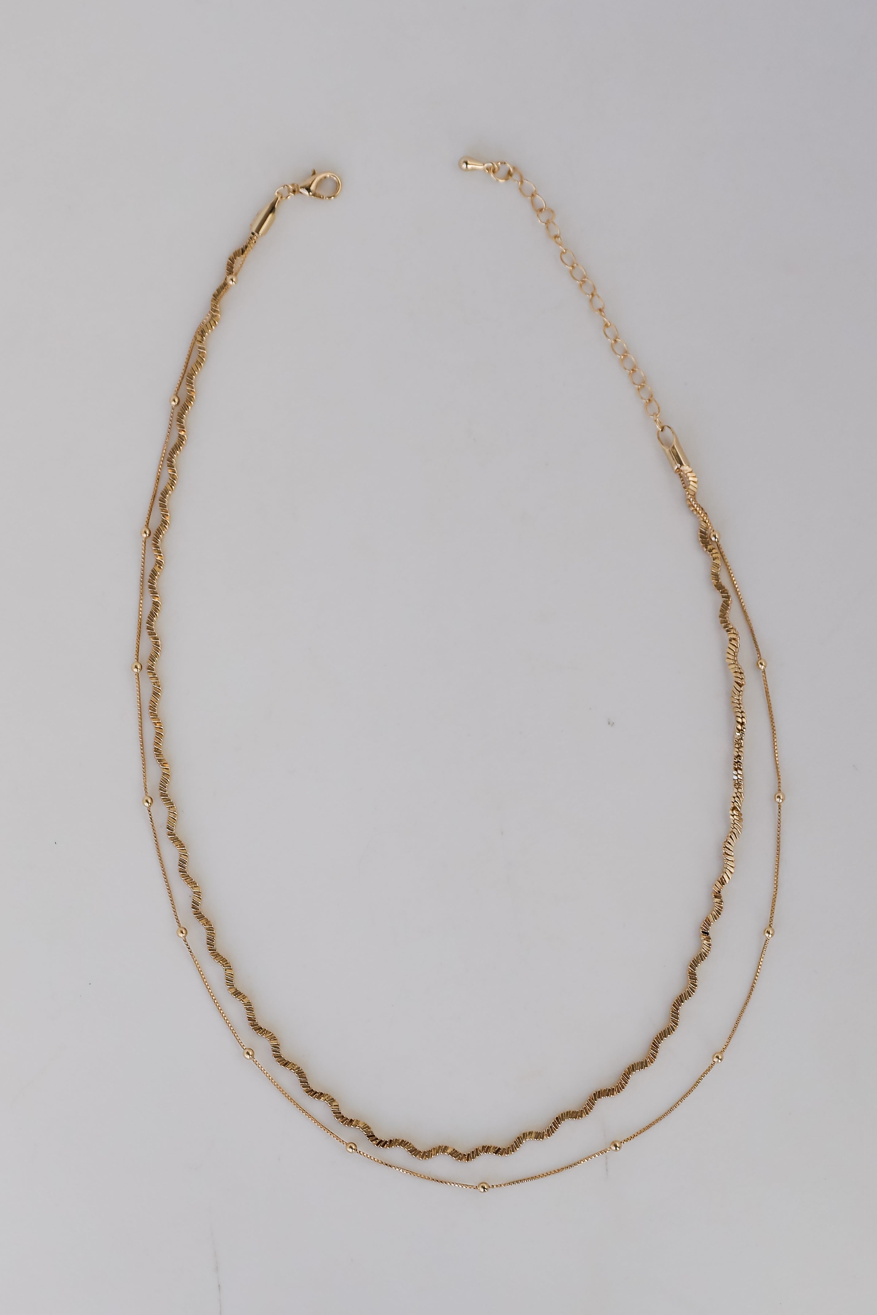 FINAL SALE - Aubree Gold Layered Chain Necklace