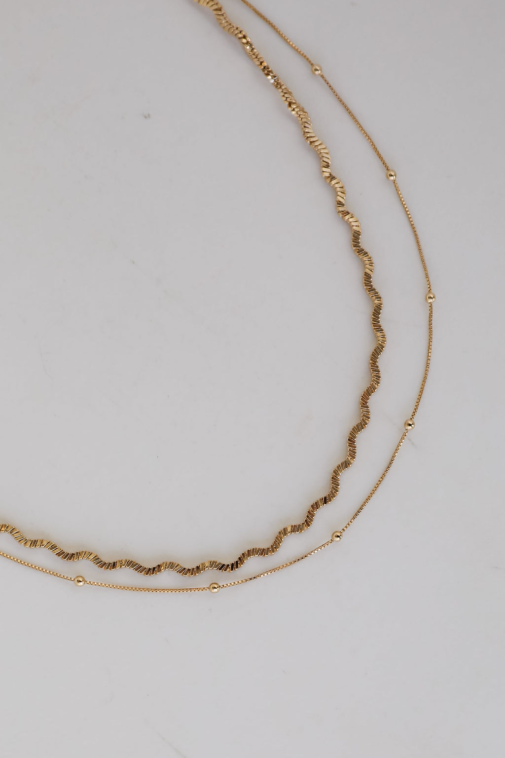 FINAL SALE - Aubree Gold Layered Chain Necklace