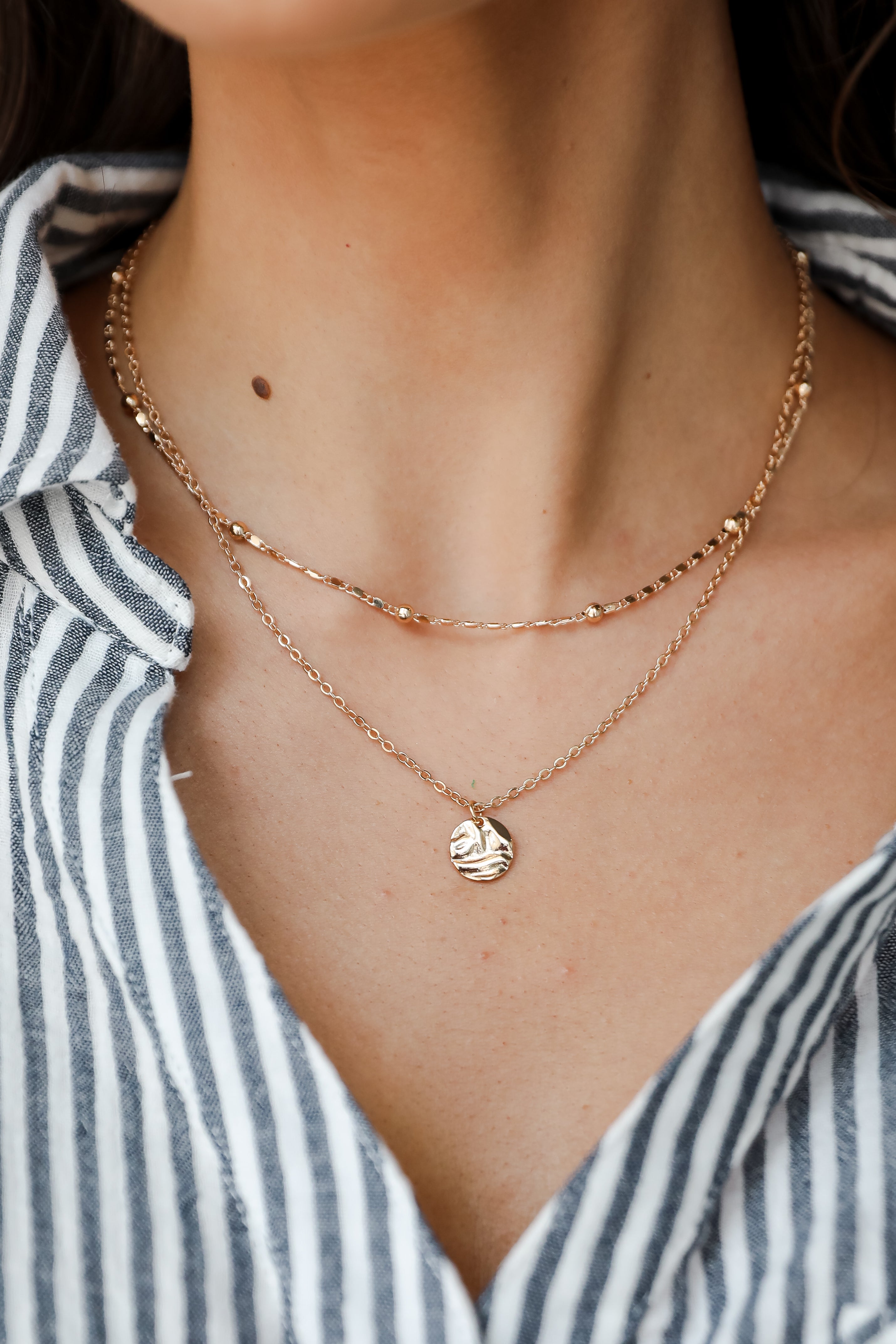 FINAL SALE - Joanna Gold Layered Chain Necklace