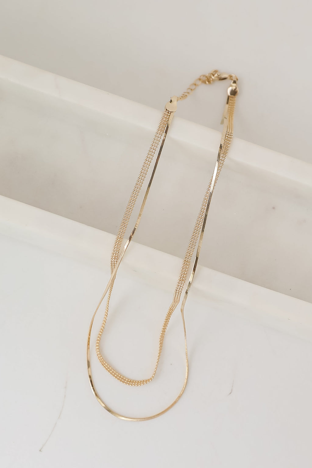 FINAL SALE - Lydia Gold Layered Chain Necklace