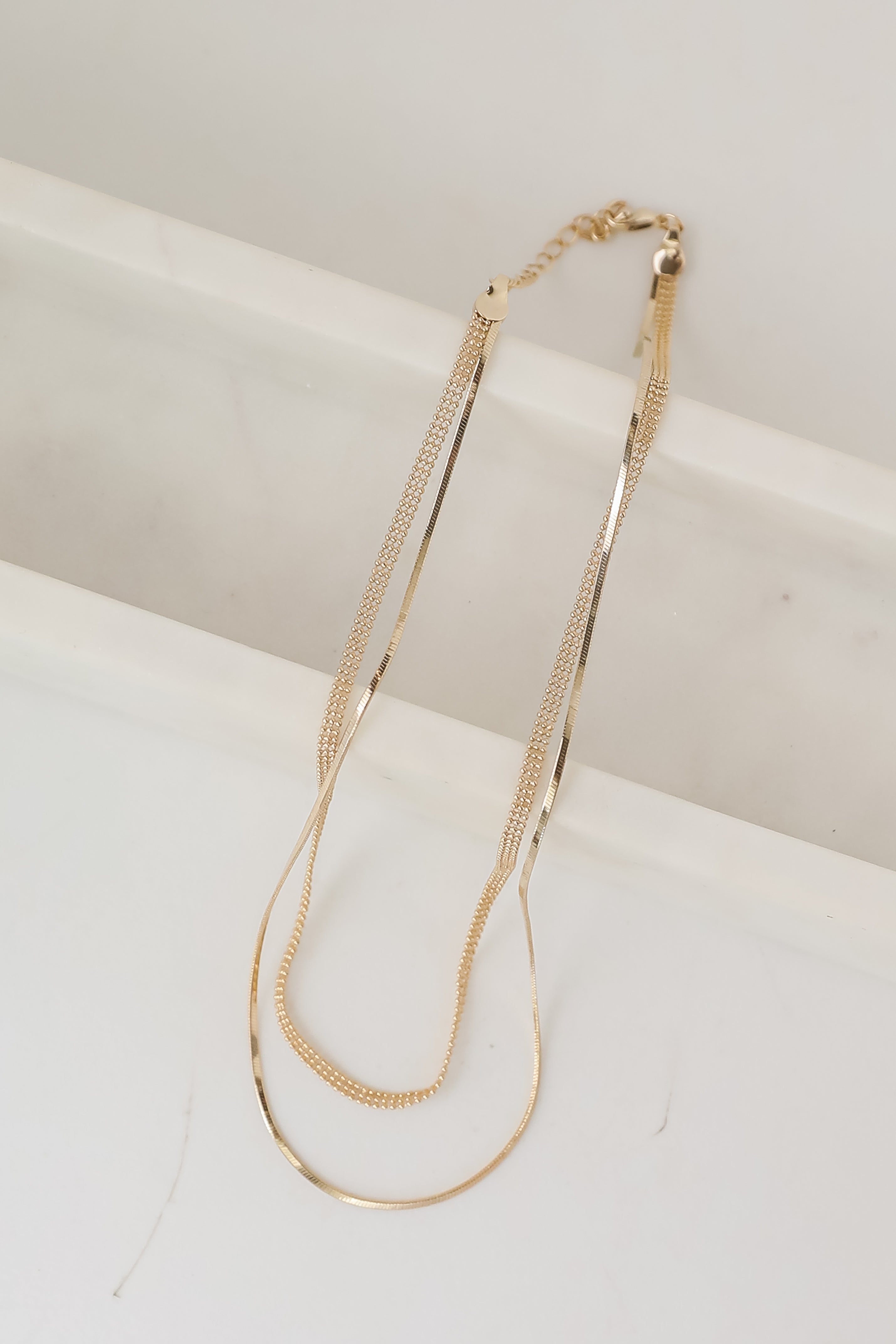 FINAL SALE - Lydia Gold Layered Chain Necklace