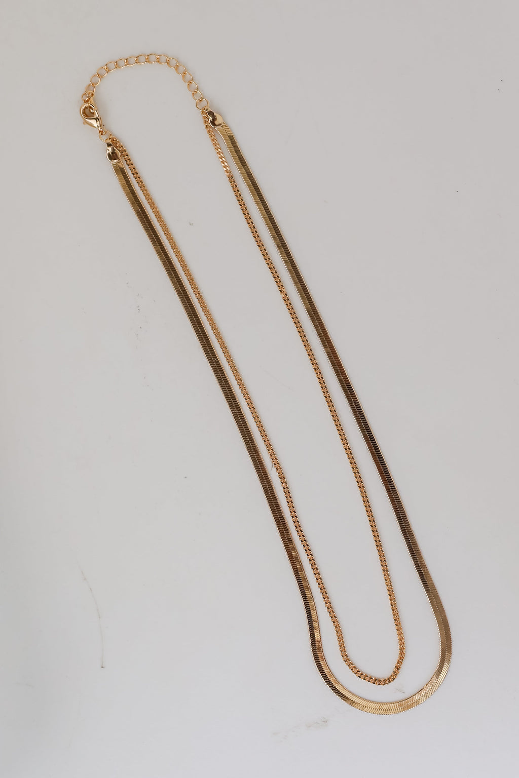 FINAL SALE - Ariana Gold Layered Snake Chain Necklace