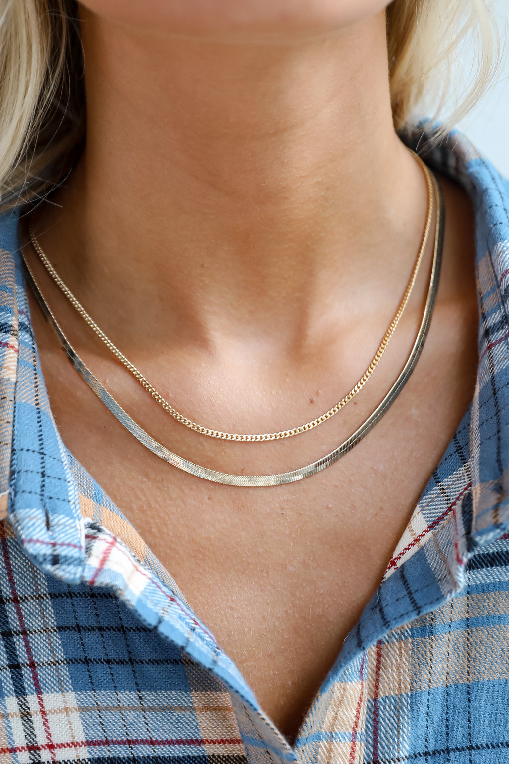 FINAL SALE - Ariana Gold Layered Snake Chain Necklace