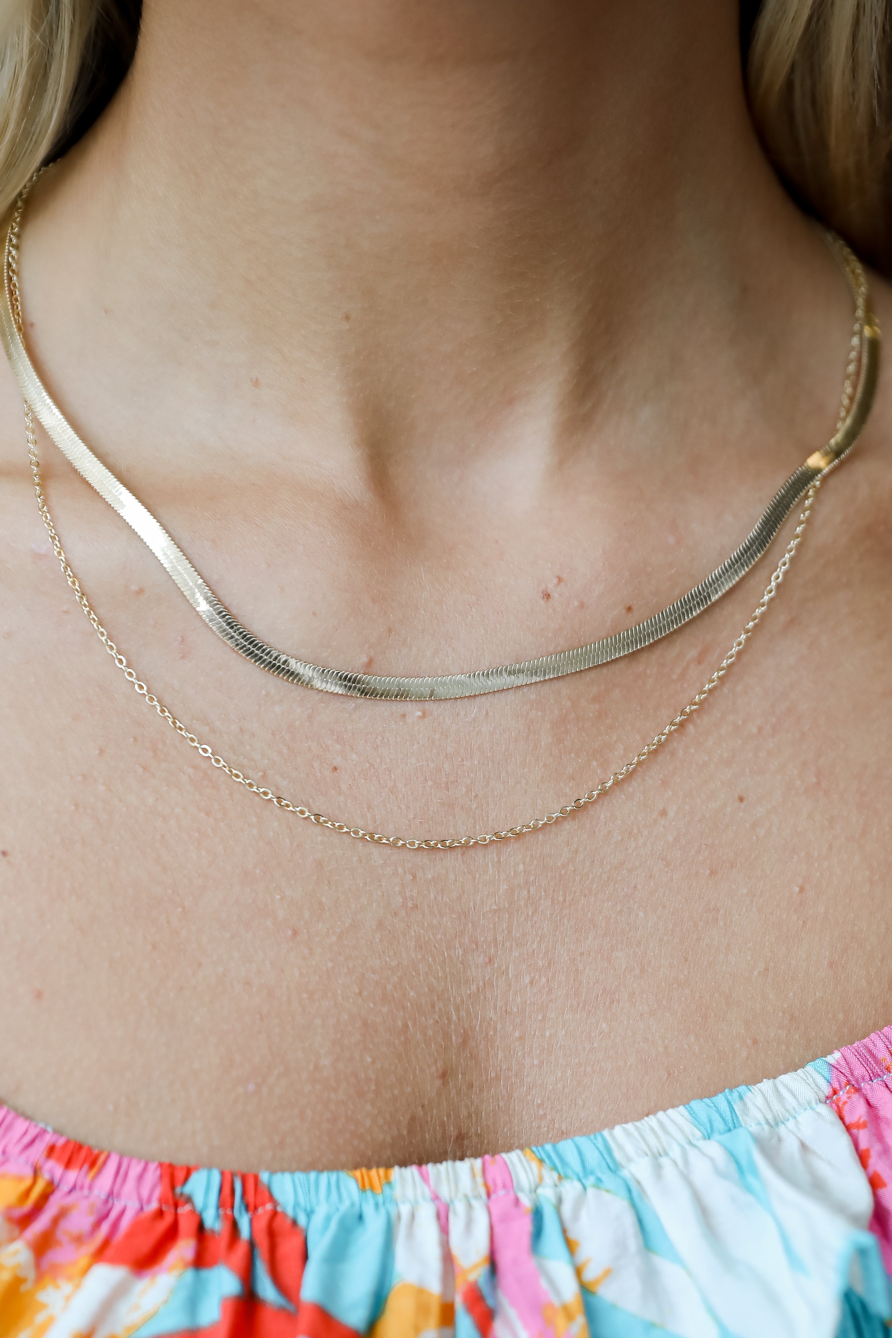 FINAL SALE - Abigail Gold Layered Chain Necklace